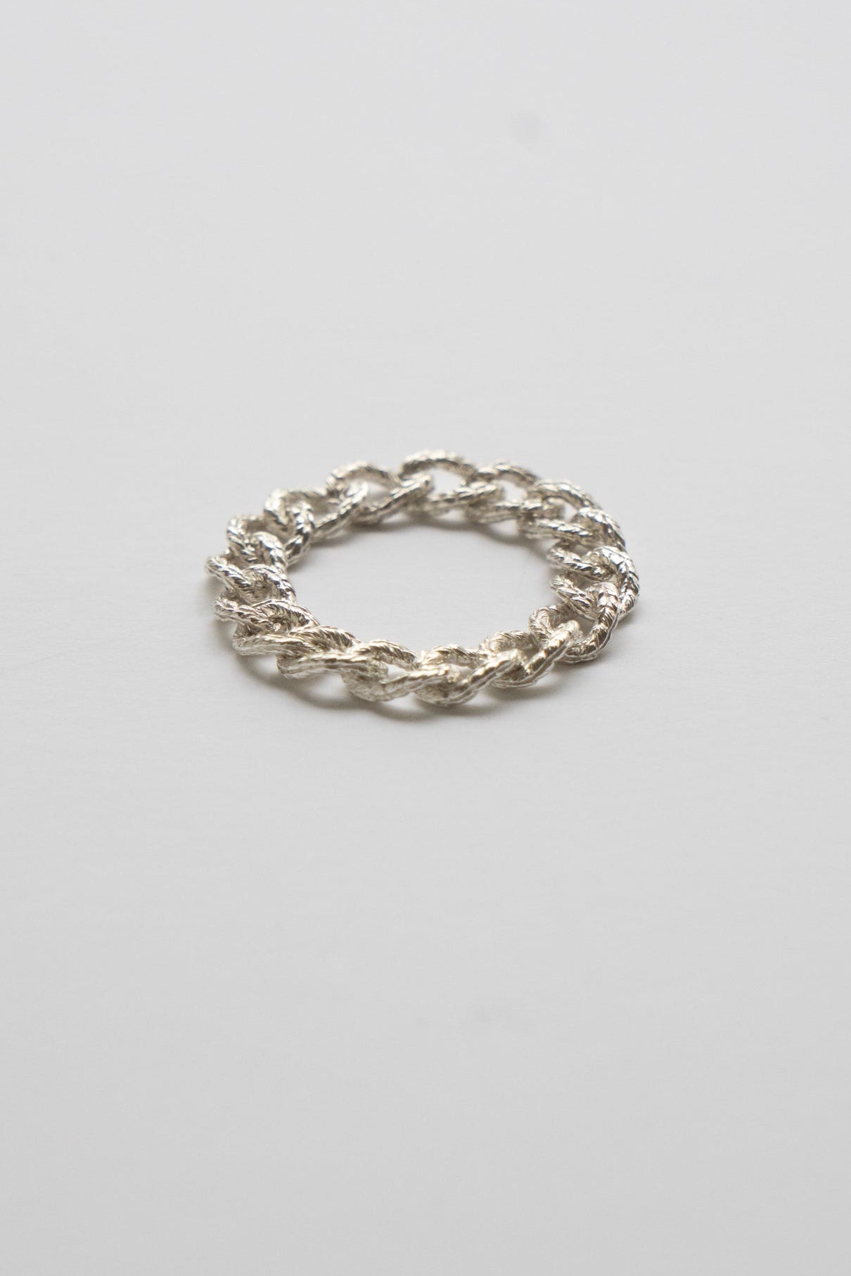 simmon Knit Chain Ring Narrow Silver