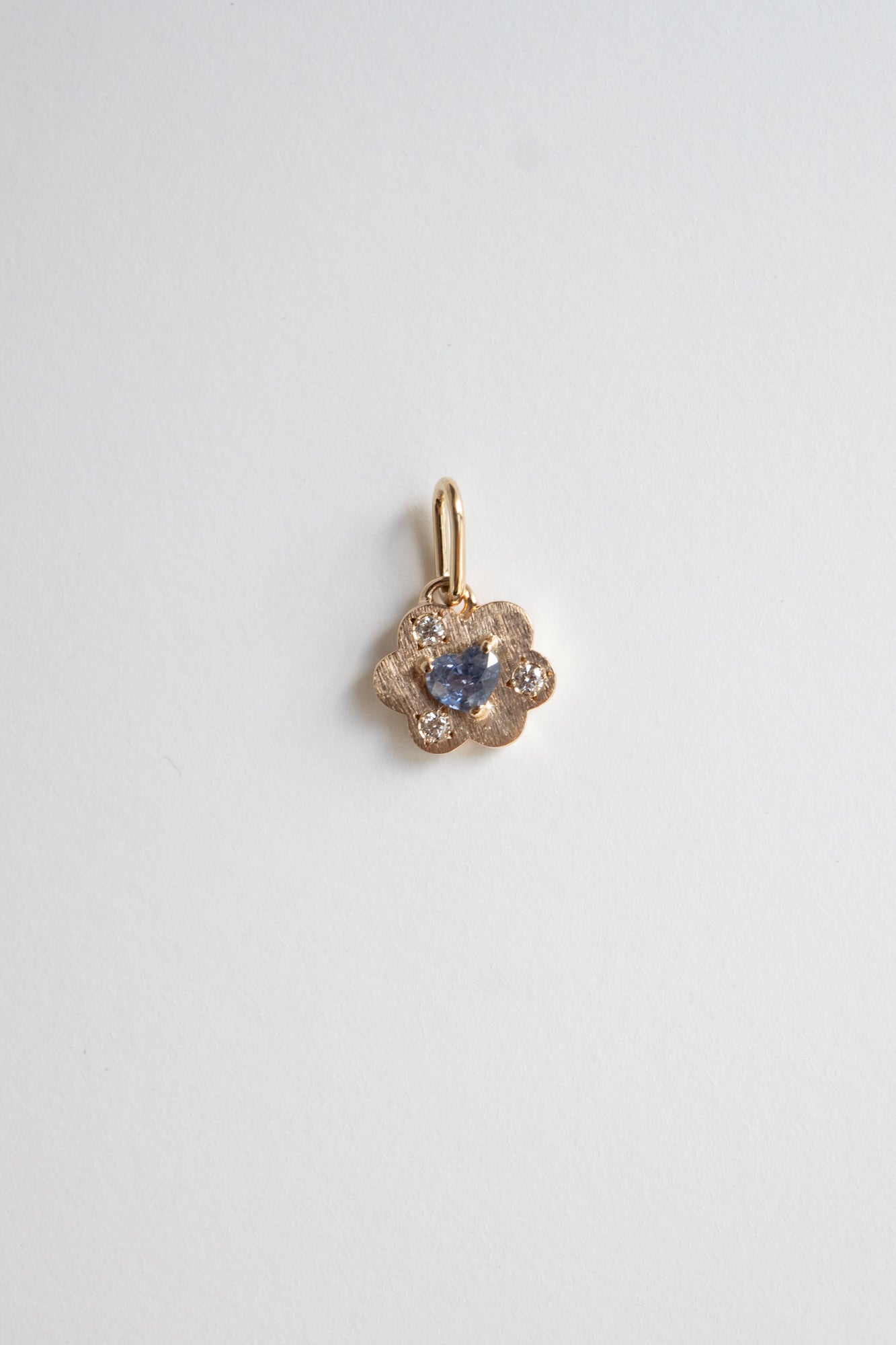 bohem Cotton Flower Charm Top Blue Sapphire /K10