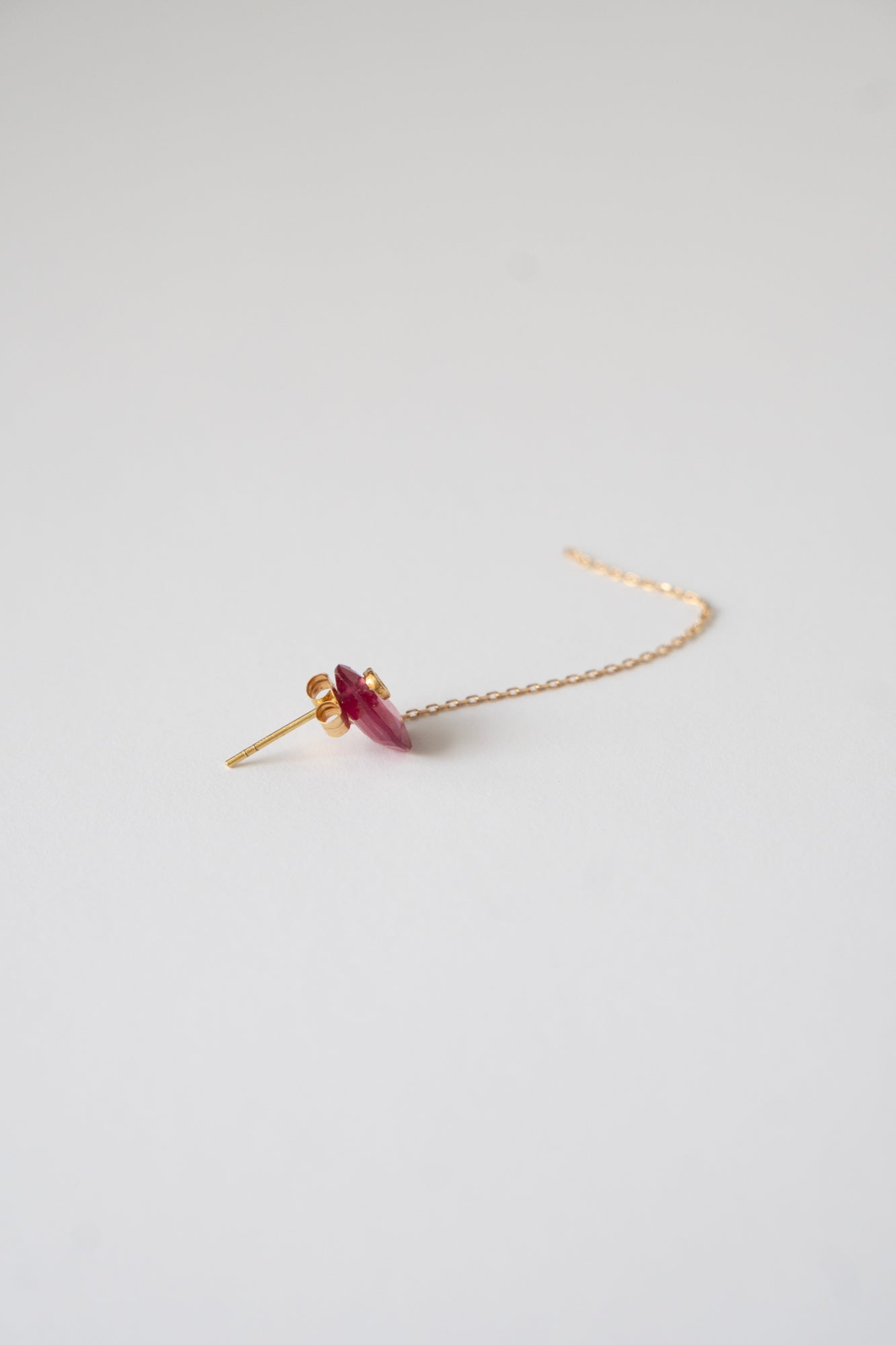 MONAKAjewellery flat Ruby pierce /K18