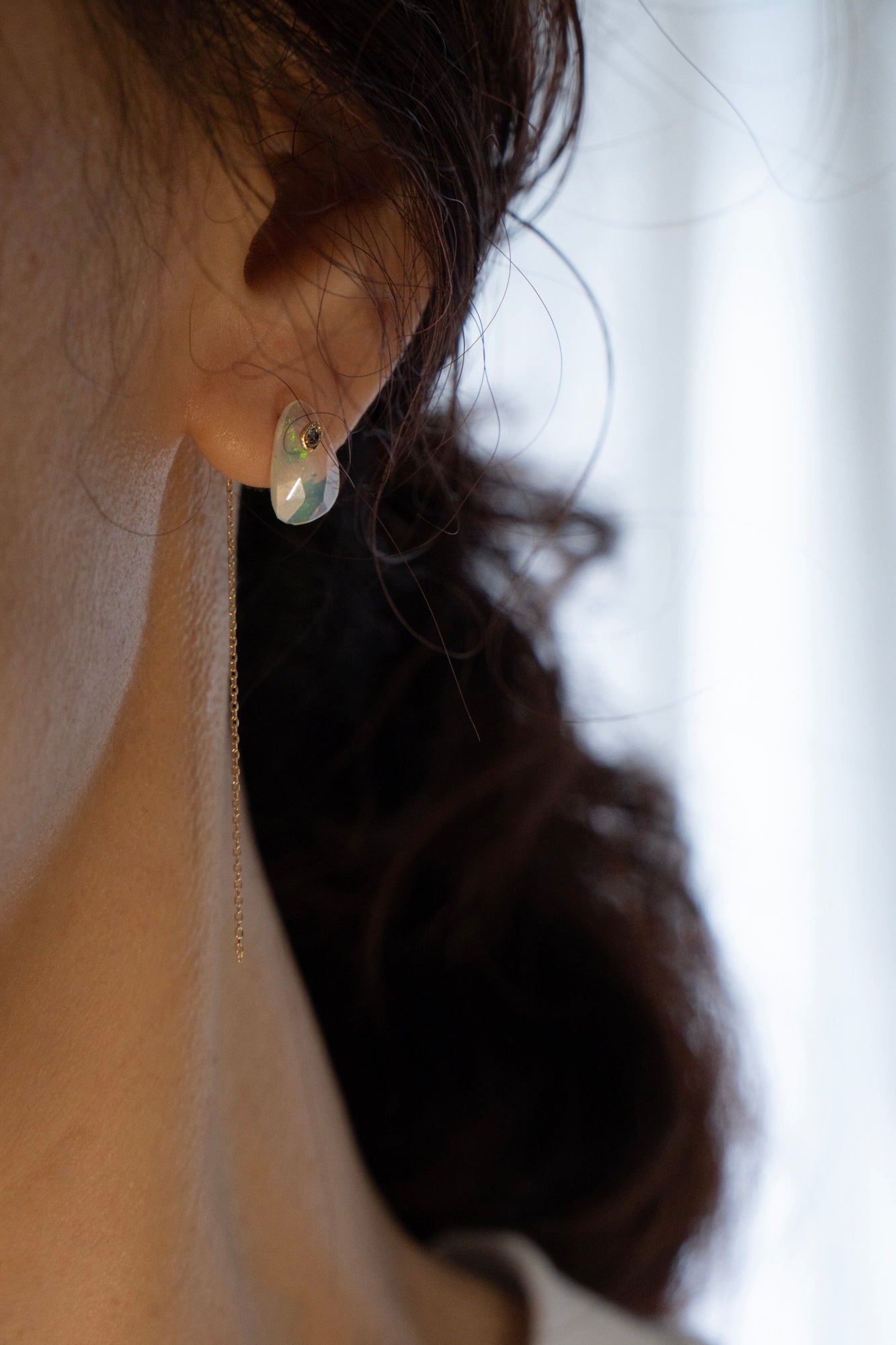 MONAKA jewellery モナカジュエリー flat Opal Pierce オパールピアス K18