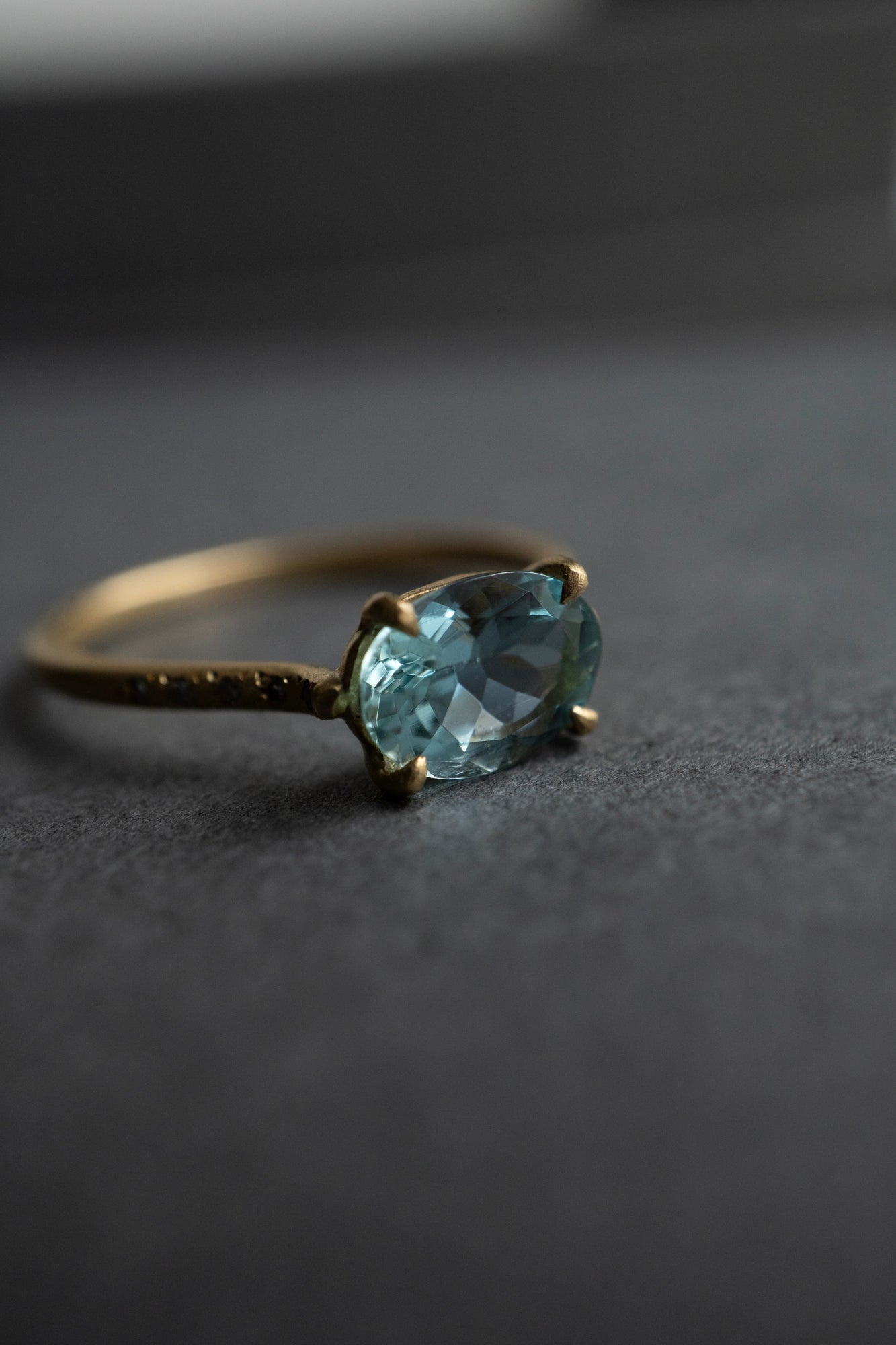 MONAKA jewellery Prong Aquamarine Arm Diamond Ring モナカ