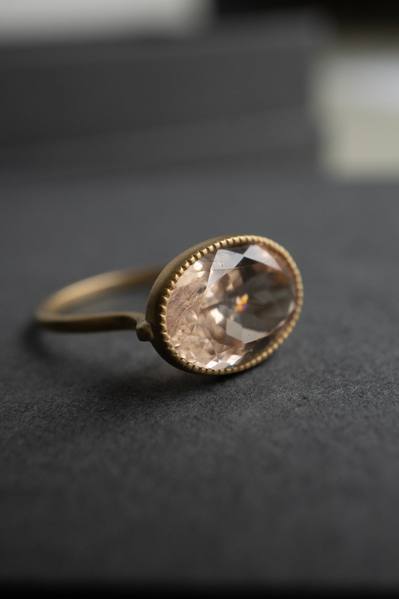 MONAKA jewellery Milgrain Morganite Ring /K18