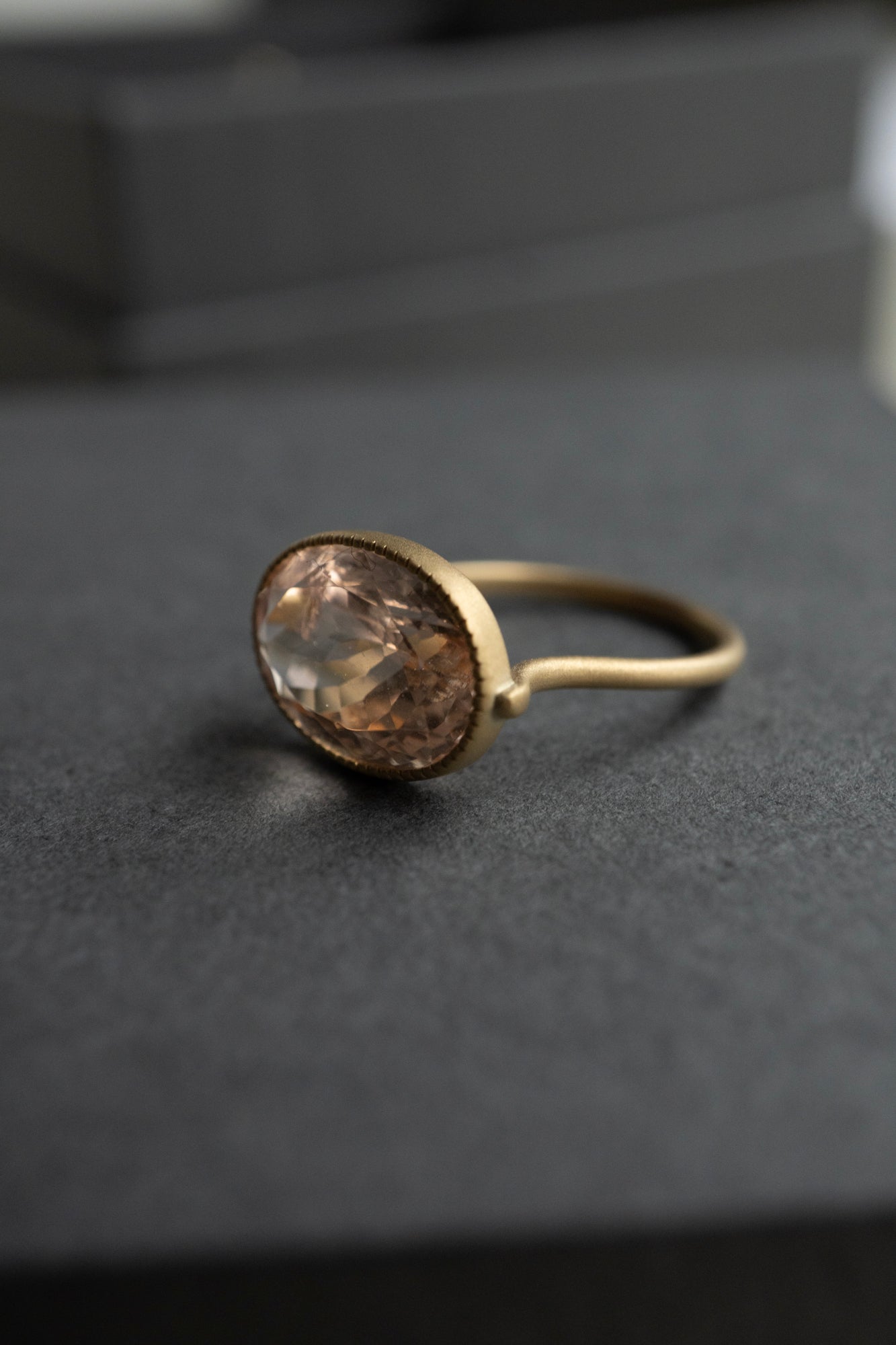 MONAKA jewellery モナカジュエリー Milgrain Ring モルガナイトリング