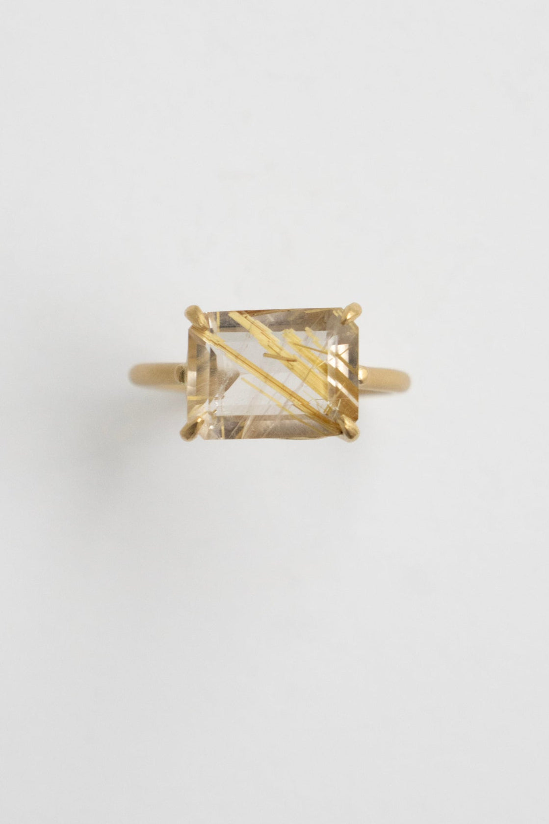 MONAKA jewellery Prong Golden Rutile Quartz Ring /K18