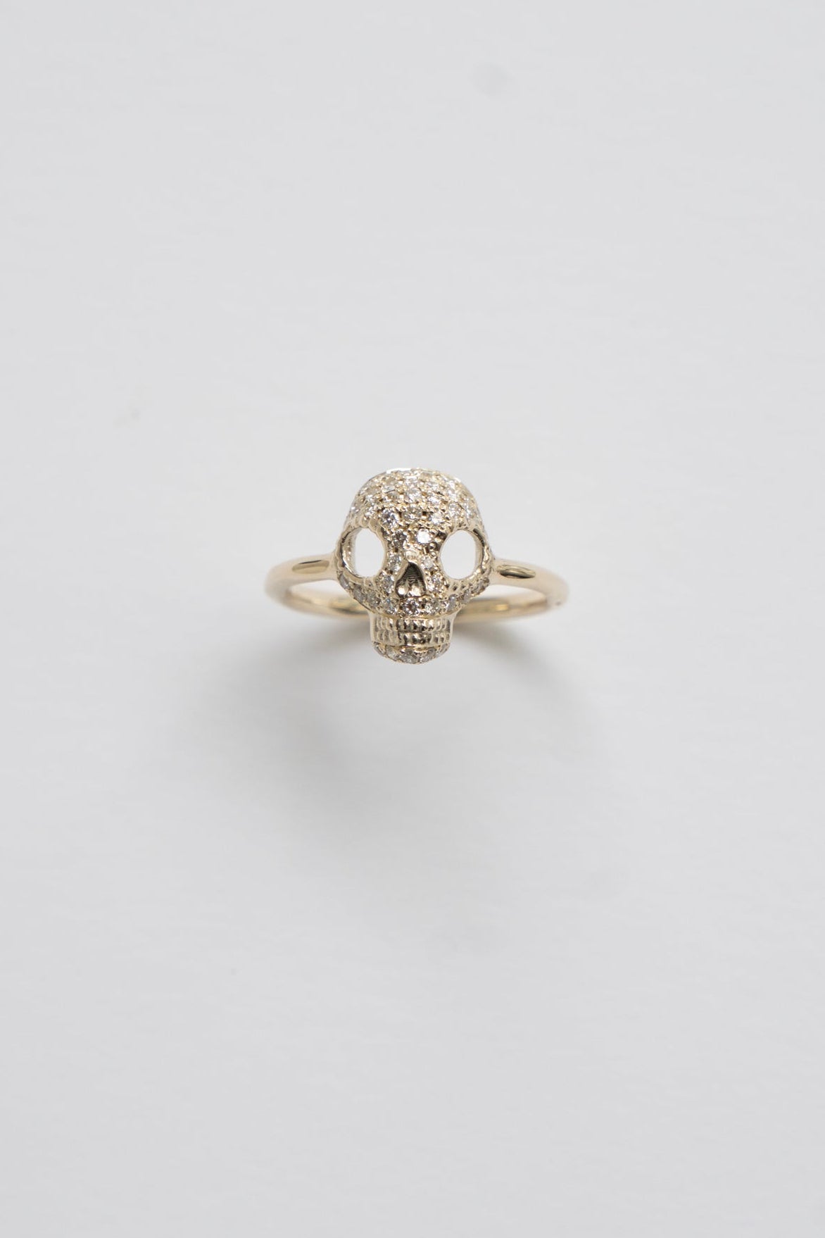PALA Sweet Sugar Skull Pave Diamond Pinky Ring /K10