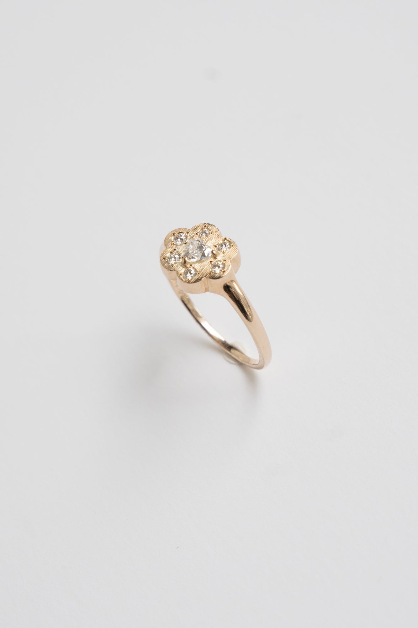 bohem Cotton Flower collection Ring Heart Diamond /K10