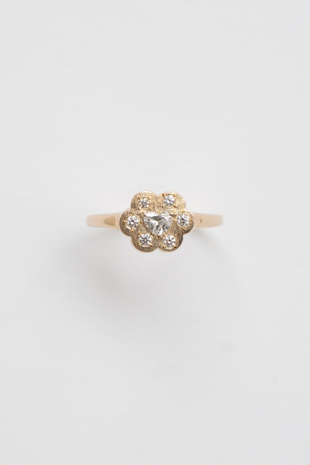 bohem Cotton Flower collection Ring Heart Diamond /K10