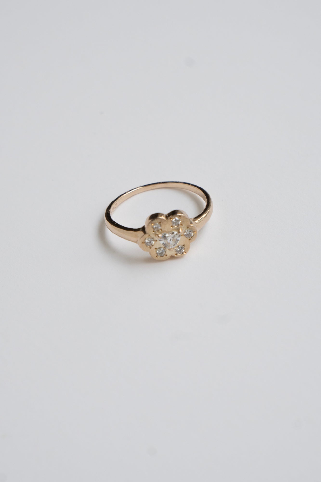 bohem Cotton Flower collection Ring Heart Diamond /K10