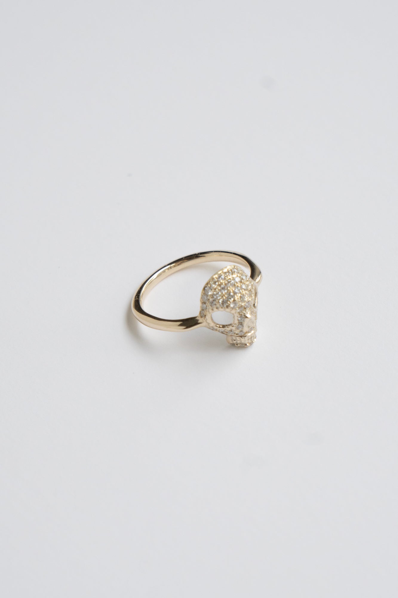 PALA Sweet Sugar Skull Pave Diamond Pinky Ring /K10