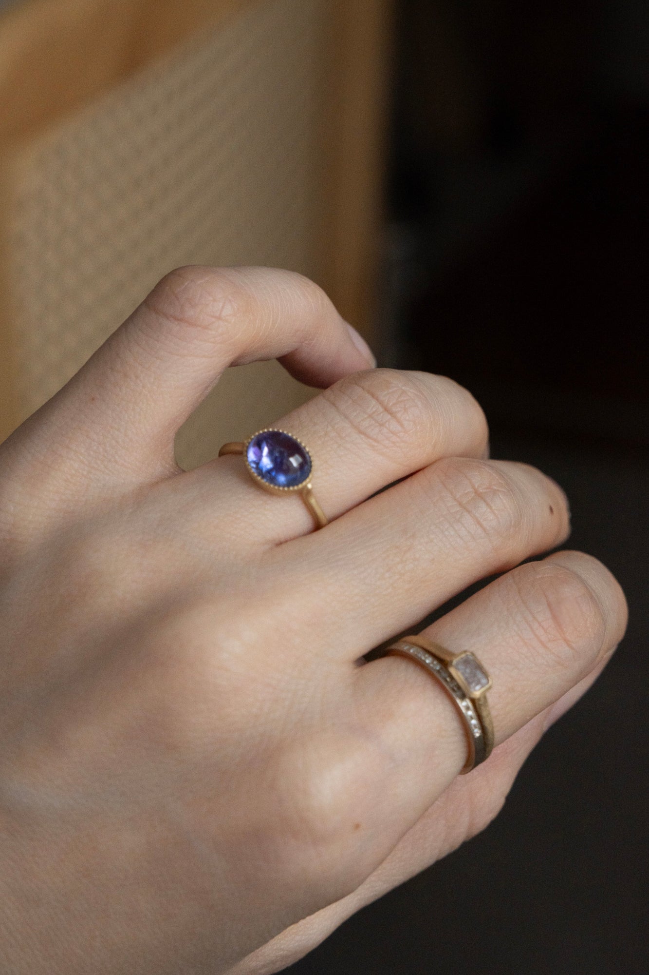 MONAKA jewellery Milgrain Tanzanite Ring /K18