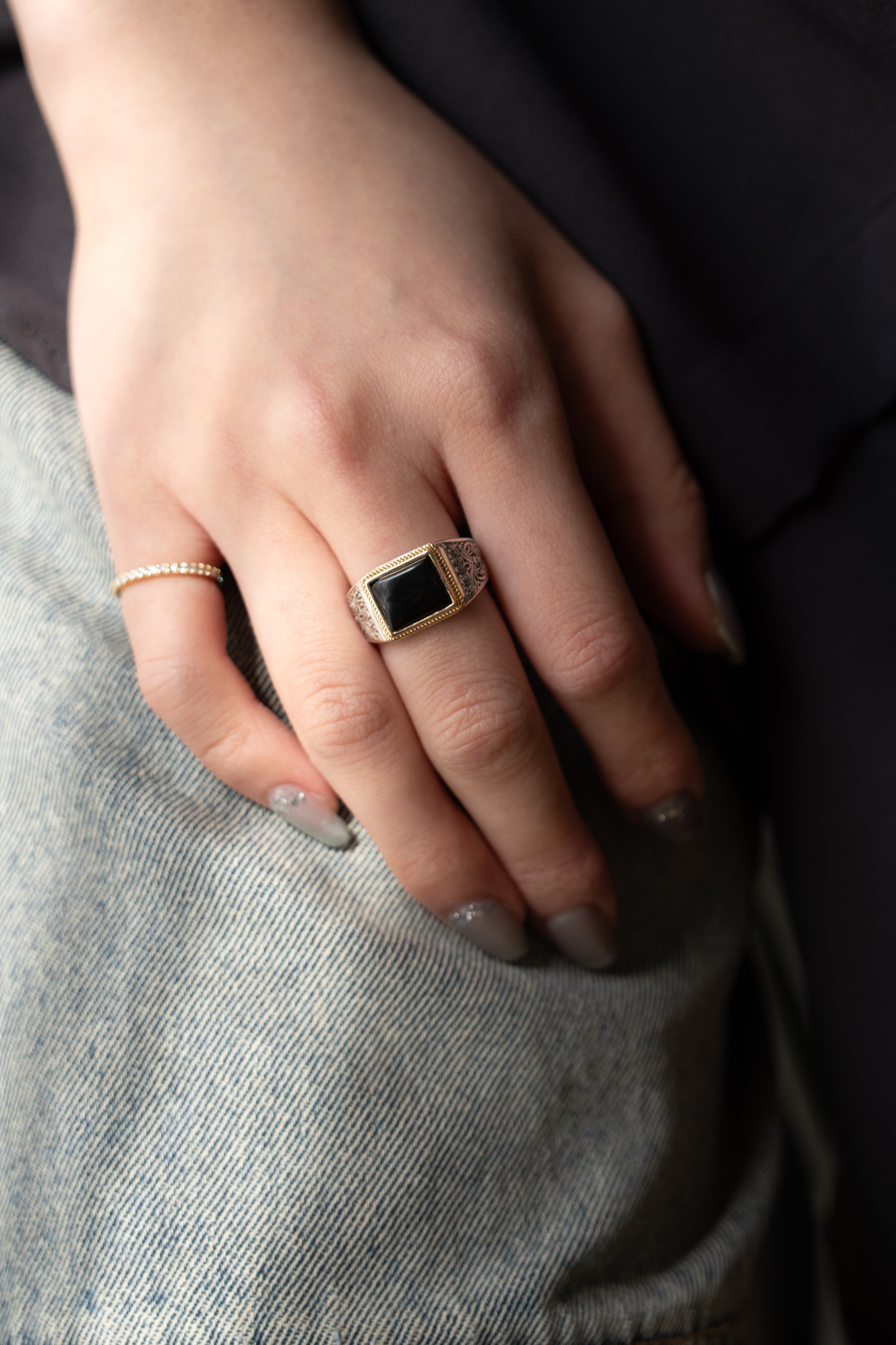 Gerochristo Classic Signet Ring Onyx ジェロクリスト オニキス