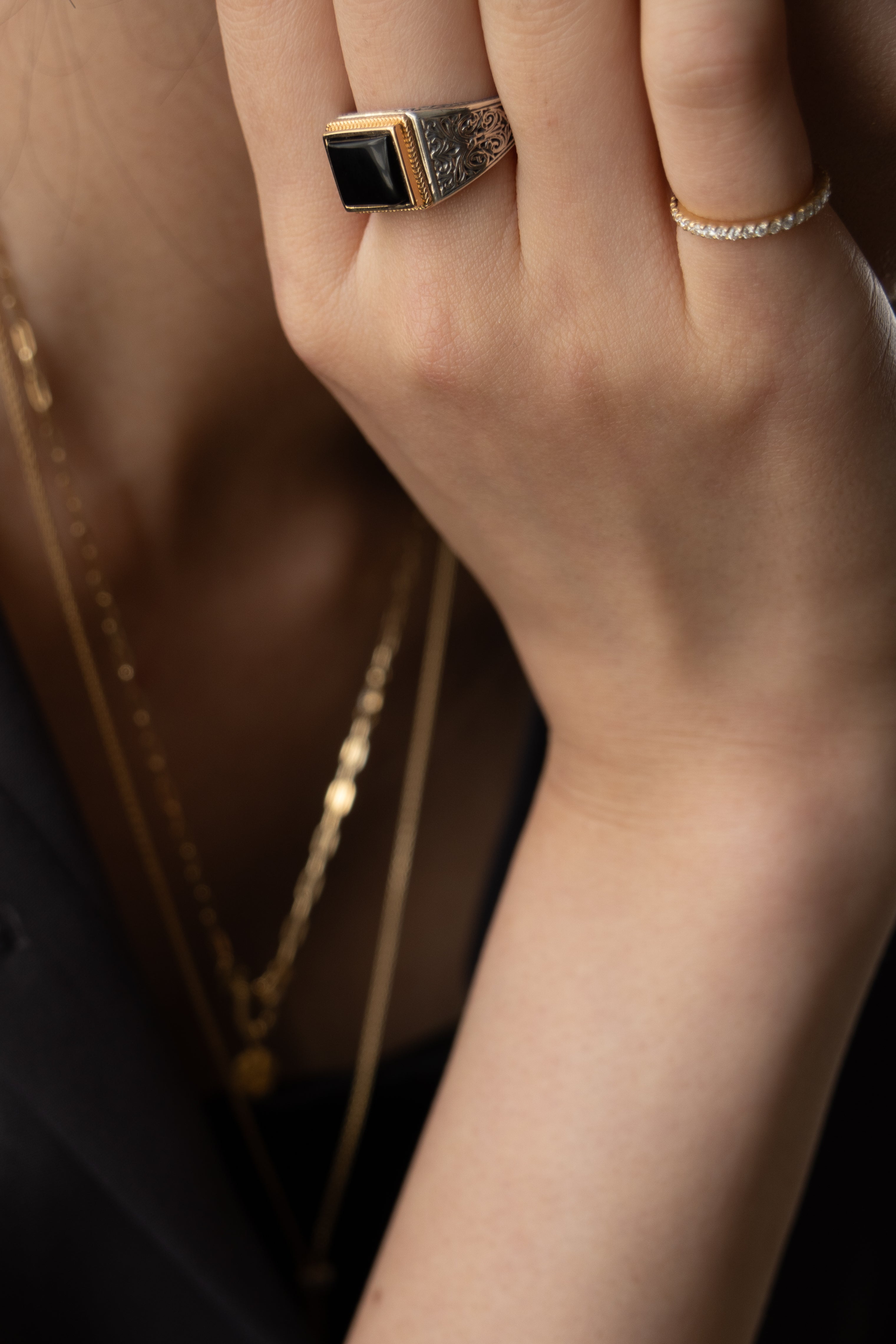 Gerochristo Classic Signet Ring Onyx ジェロクリスト オニキス