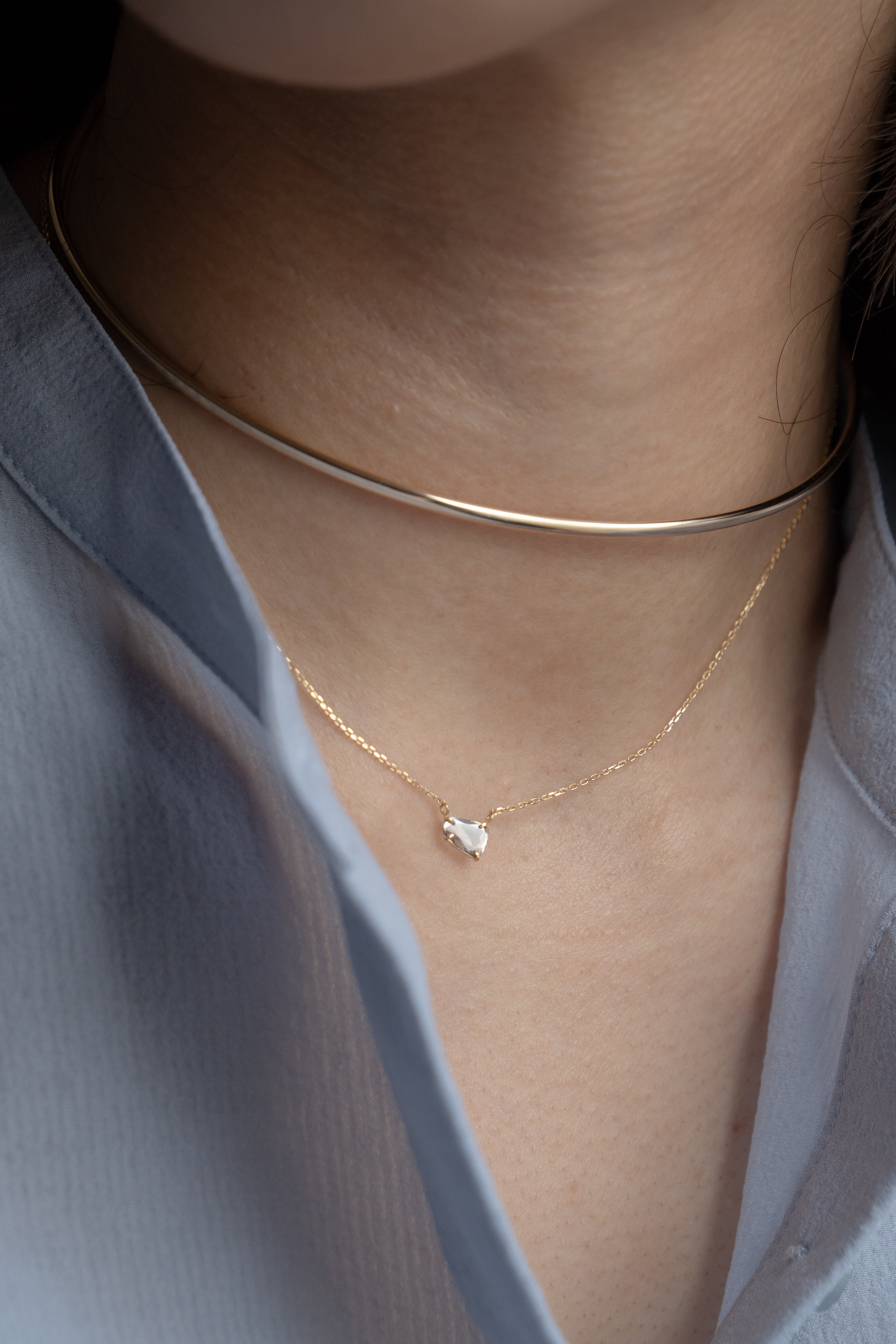 LiniE Slice diamond Necklace リニエ スライスダイヤモンドネックレス