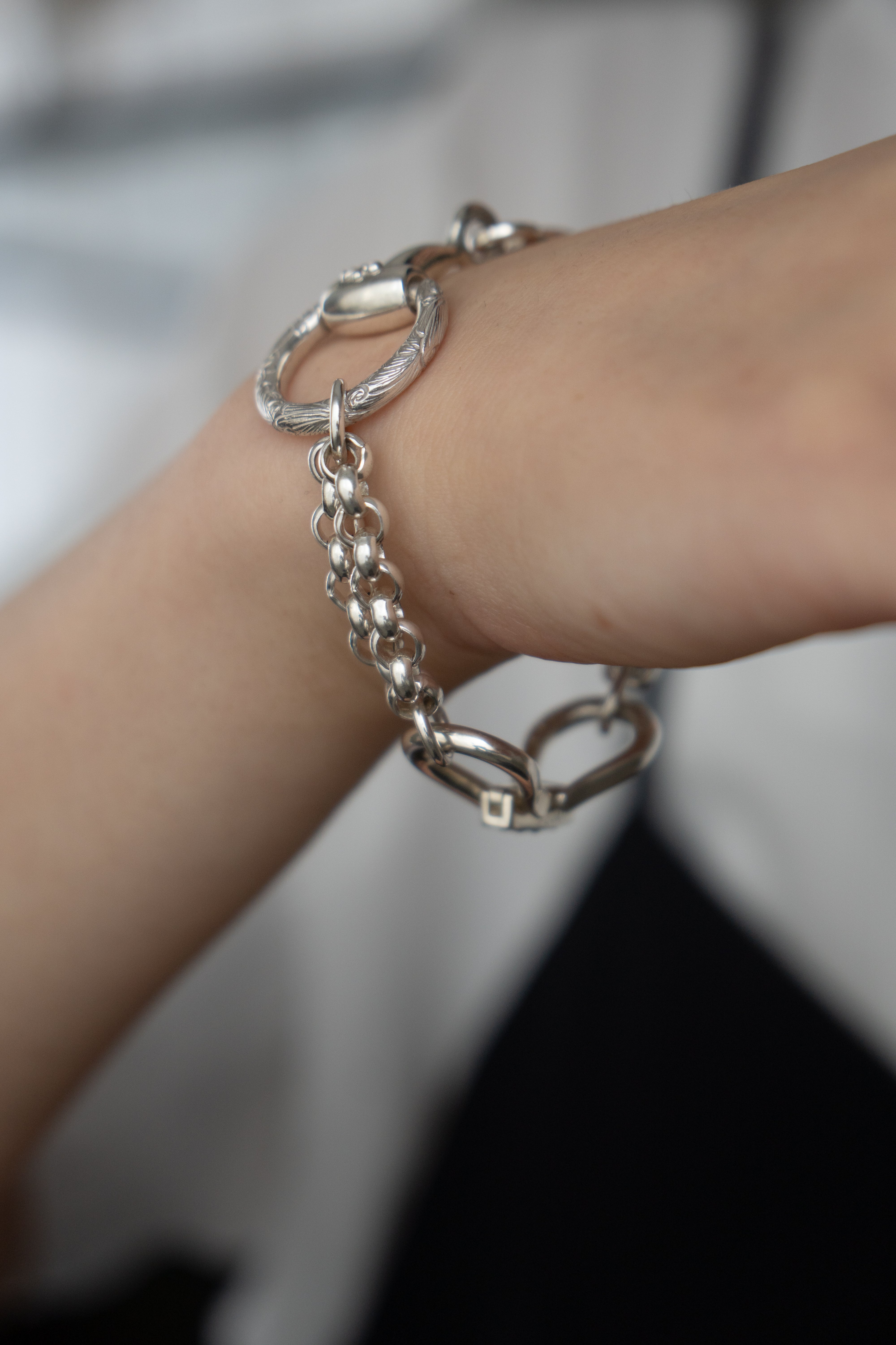 WAKAN SILVER SMITH ワカンシルバースミス Horse Bit Chain Bracelet L