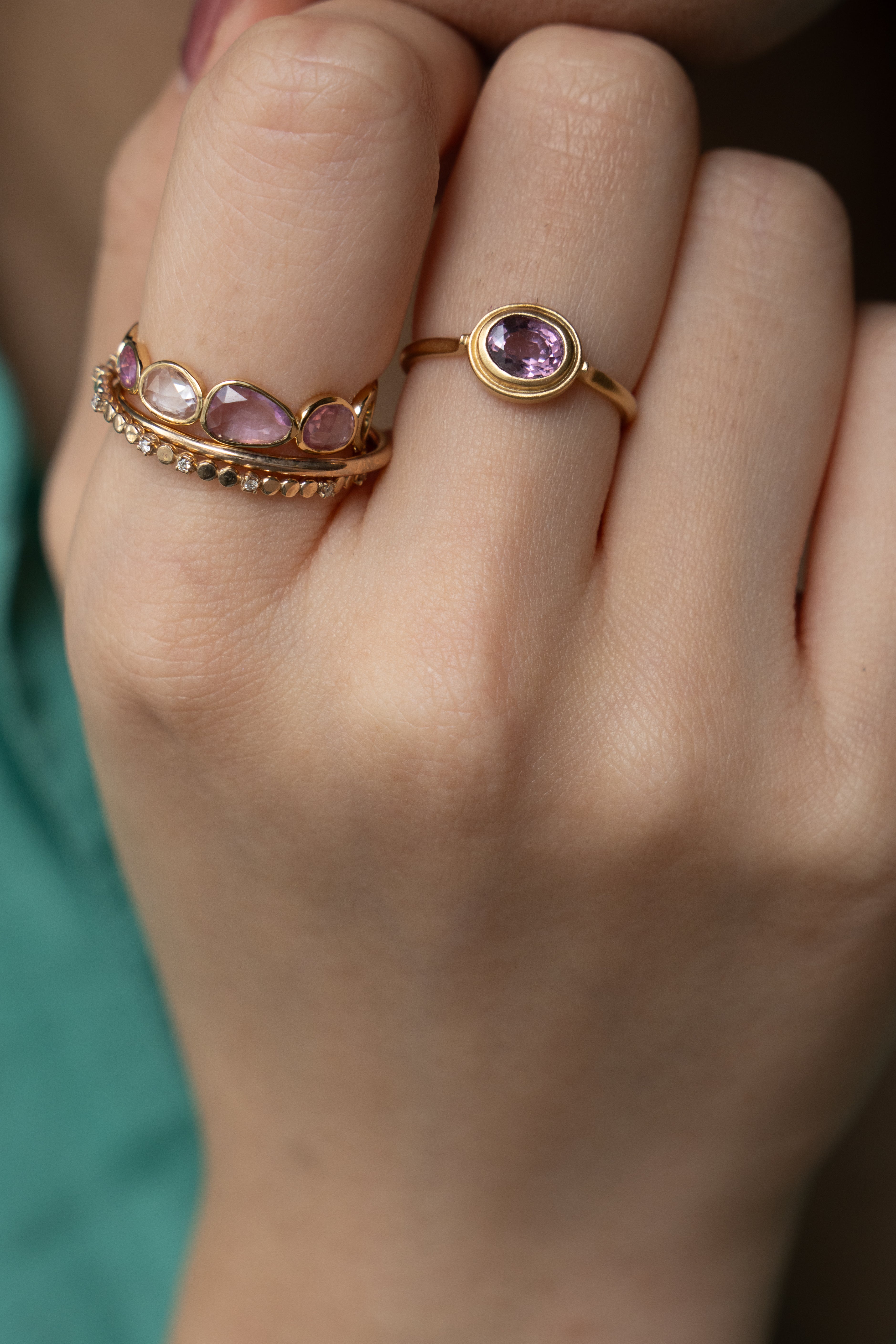 MONAKA jewellery Column Spinel モナカジュエリー パープルスピネル