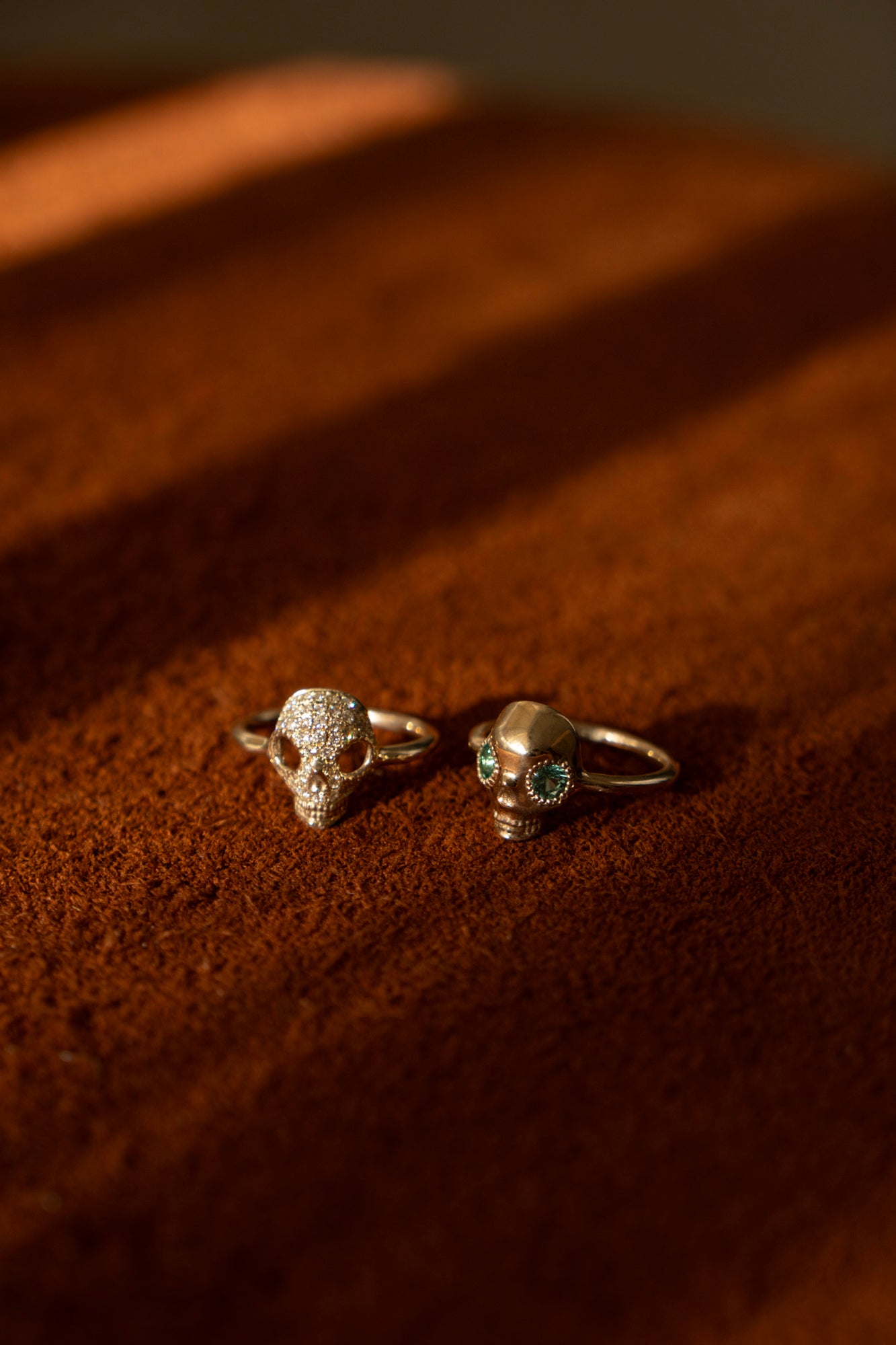 PALA Sweet Sugar Skull Pave Diamond Pinky Ring /K10