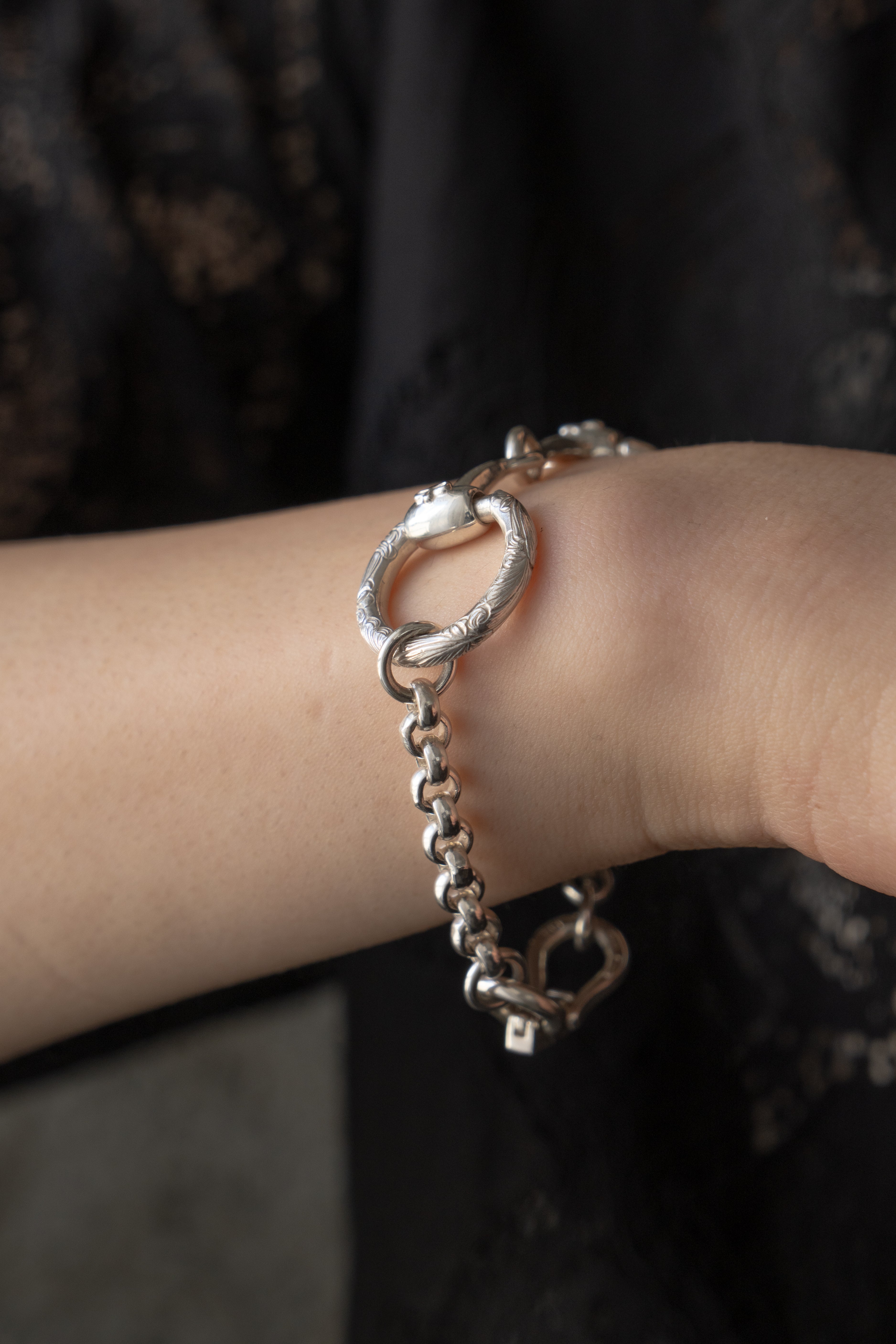WAKAN SILVER SMITH ワカンシルバースミス Horse Bit Chain Bracelet M