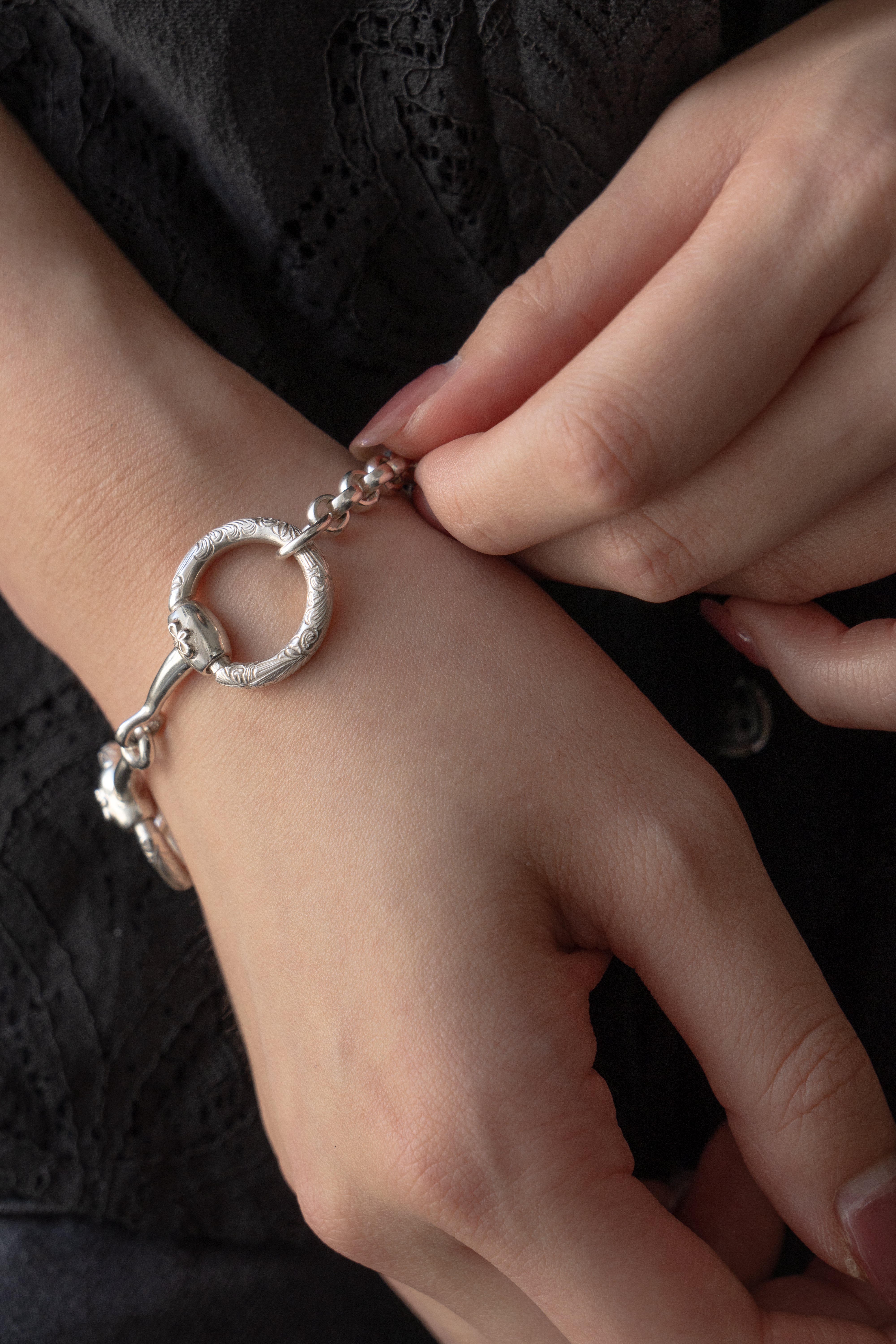 WAKAN SILVER SMITH ワカンシルバースミス Horse Bit Chain Bracelet M