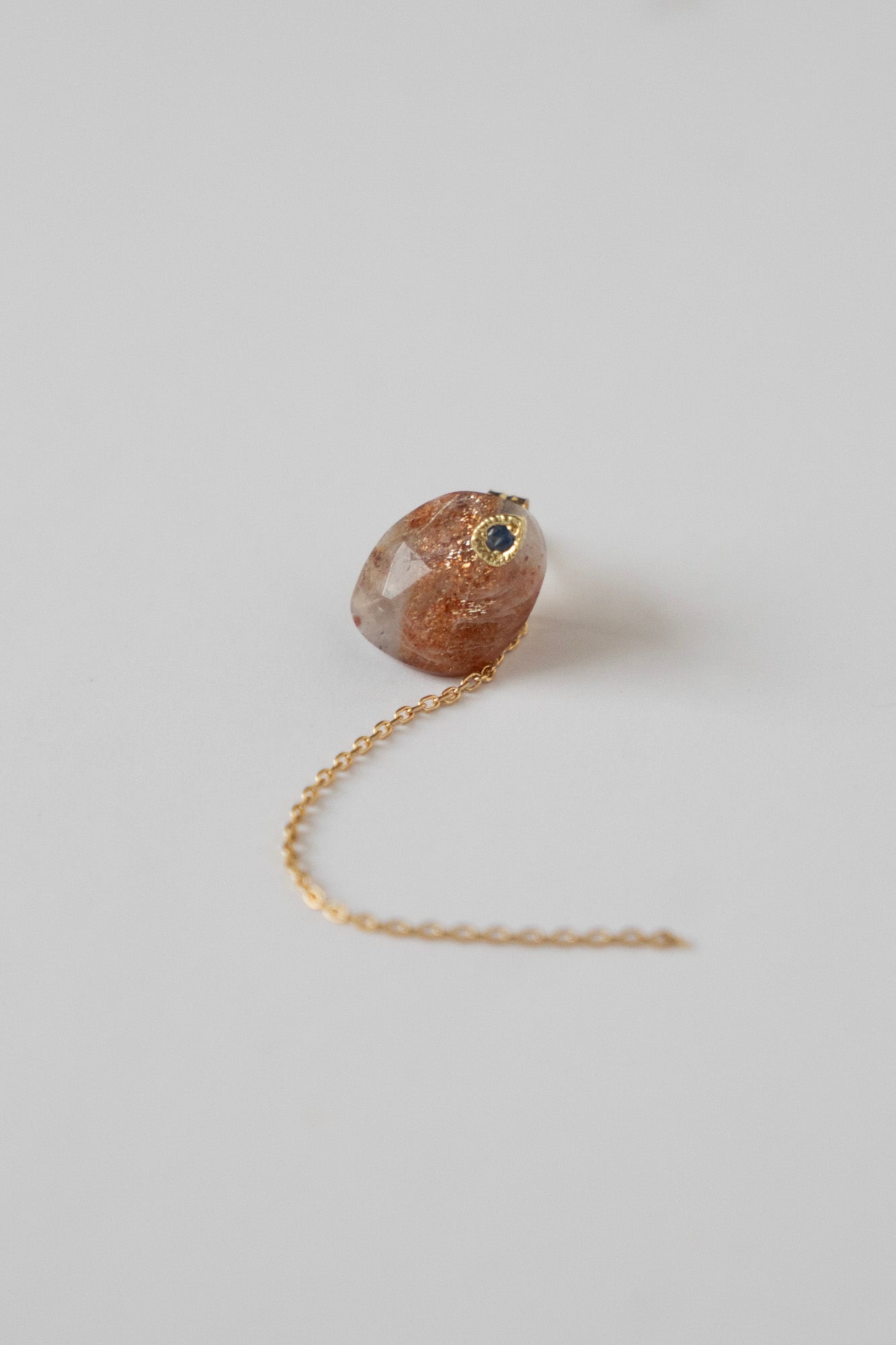 MONAKAjewellery Flat Sunstone Pierce /K18