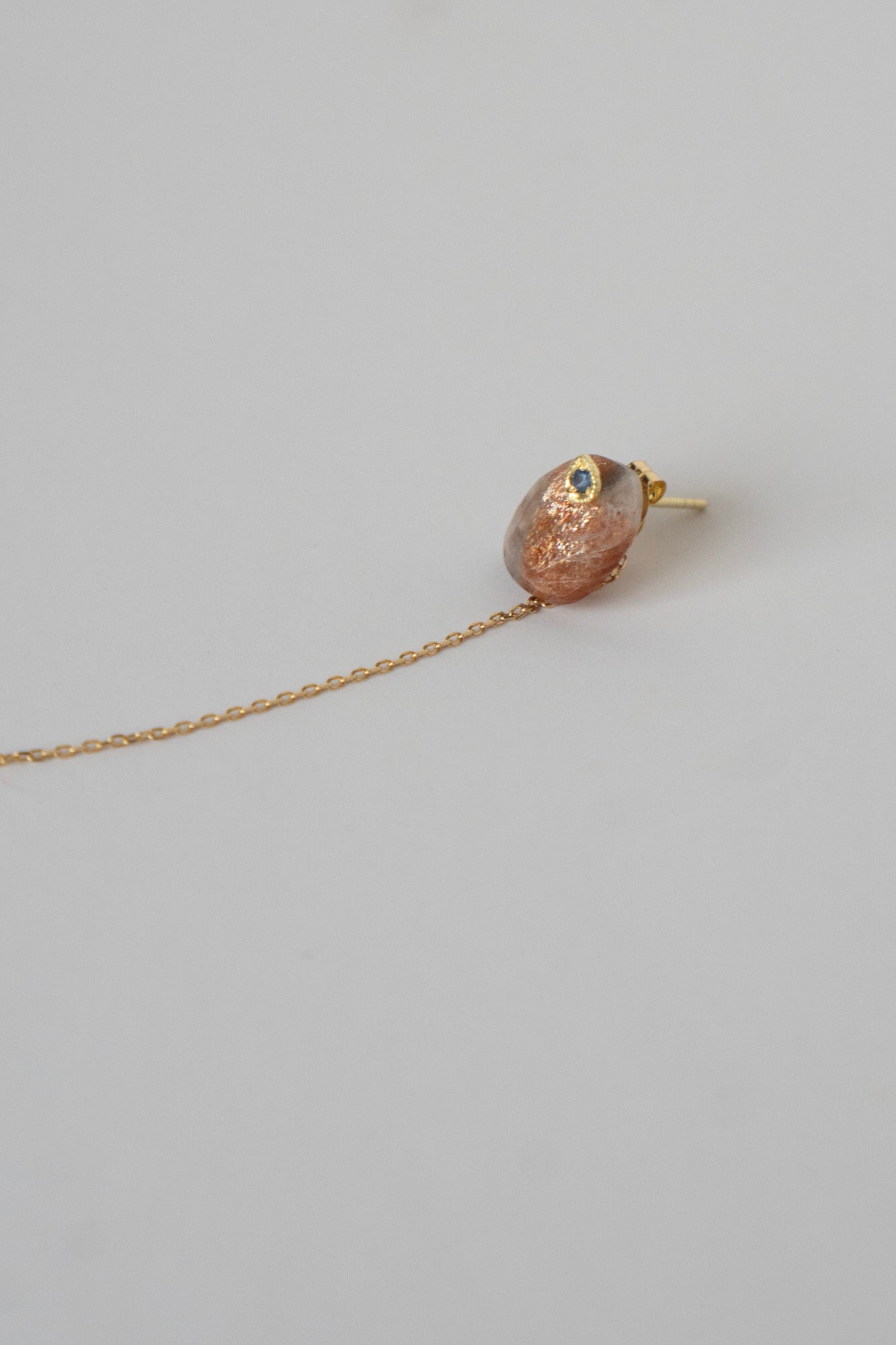 MONAKAjewellery Flat Sunstone Pierce /K18
