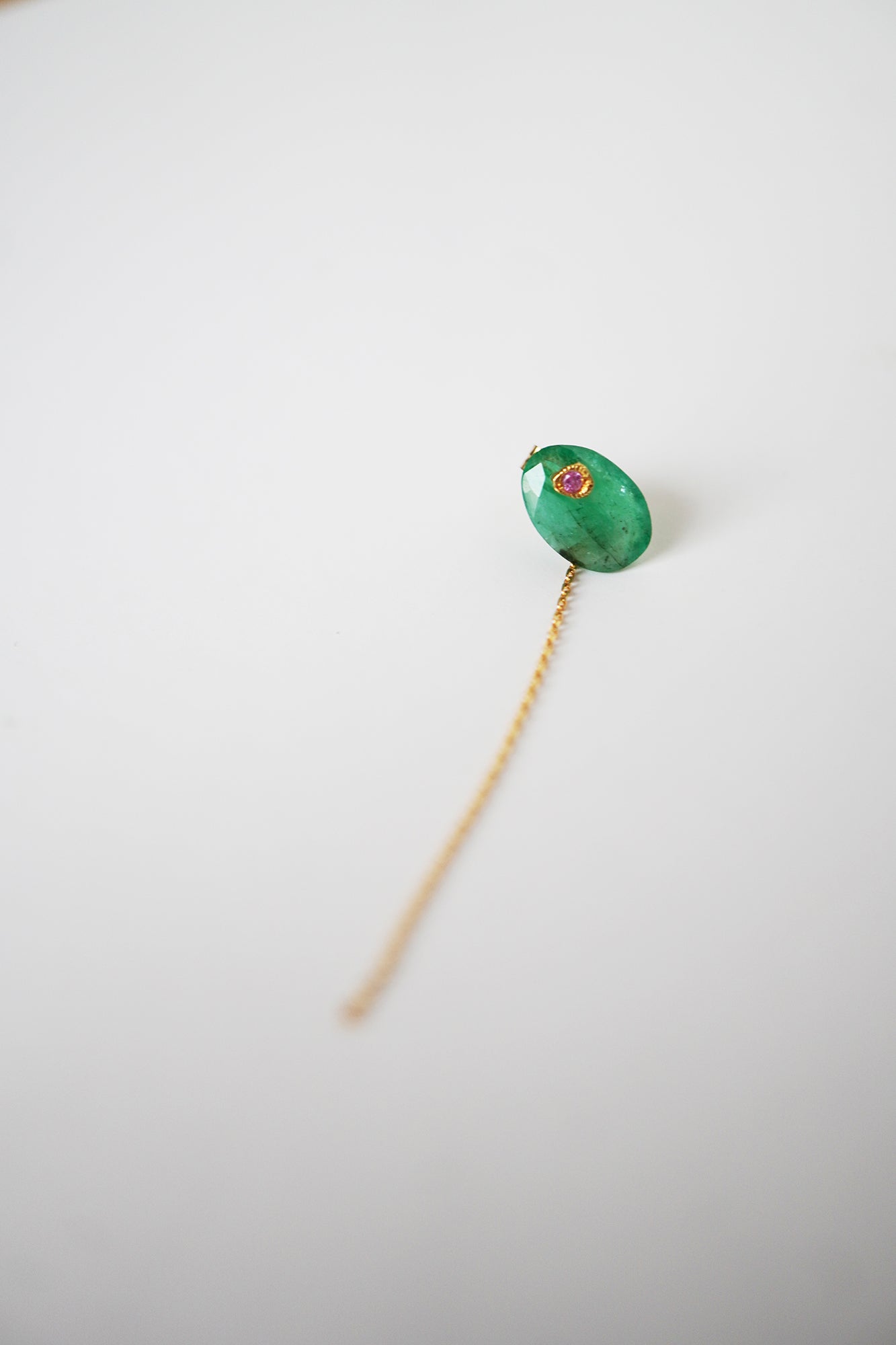 MONAKAjewellery Flat Emerald Pierce /K18