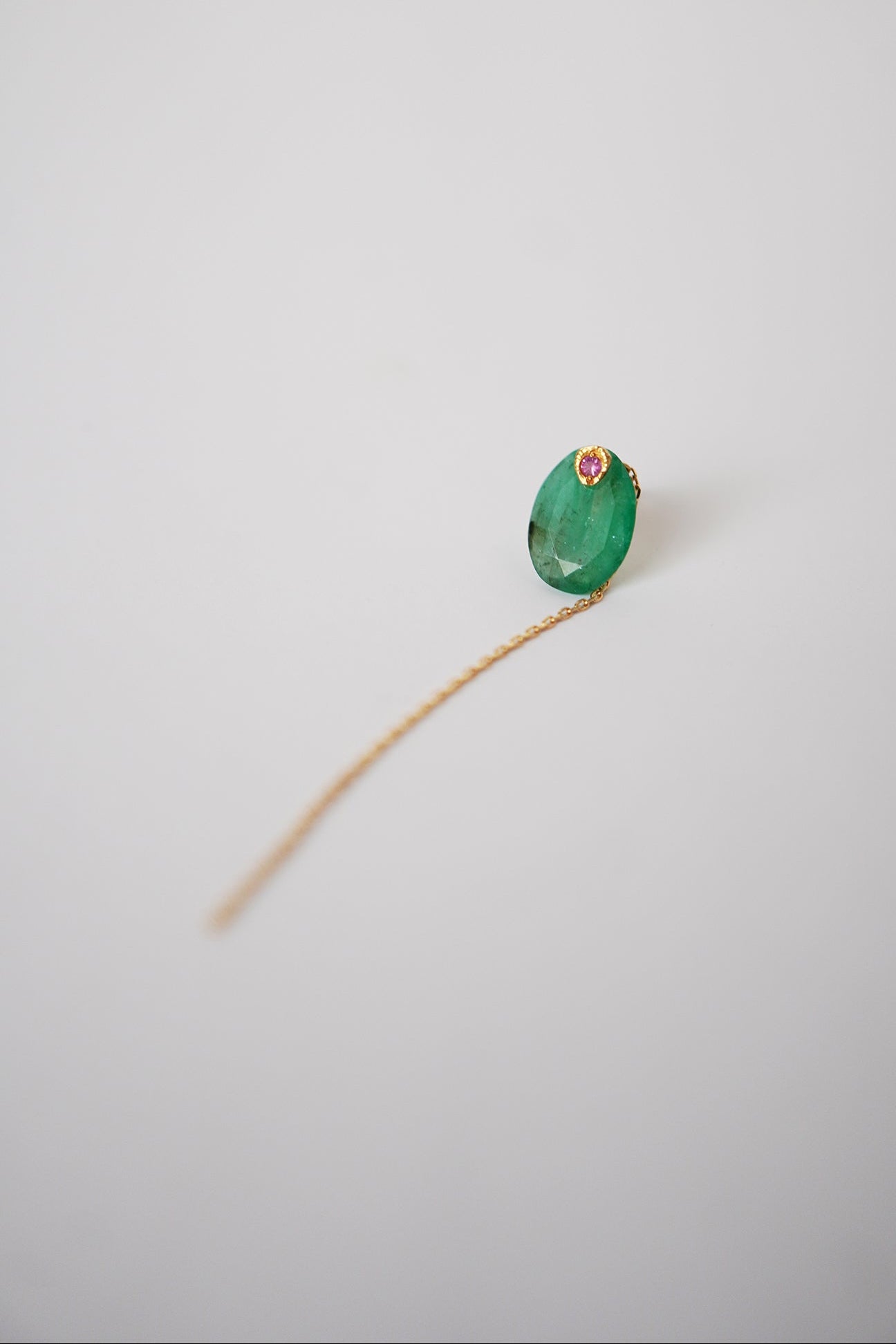 MONAKAjewellery Flat Emerald Pierce /K18