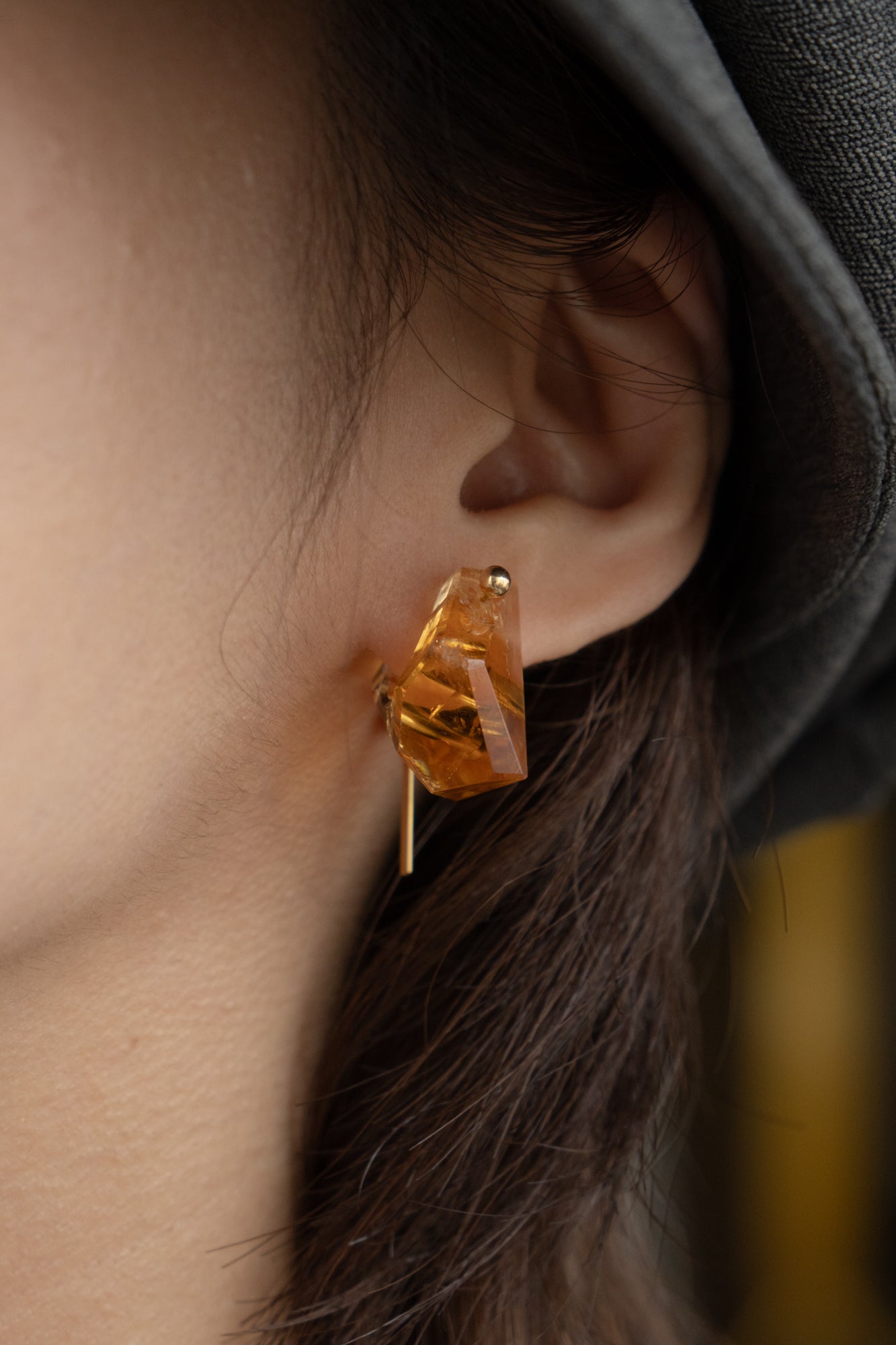 MONAKA jewellery モナカジュエリー ロックピアス シトリンK18 MONAKA jewellery Rock Ctrine モナカジュエリー シトリンロックピアス