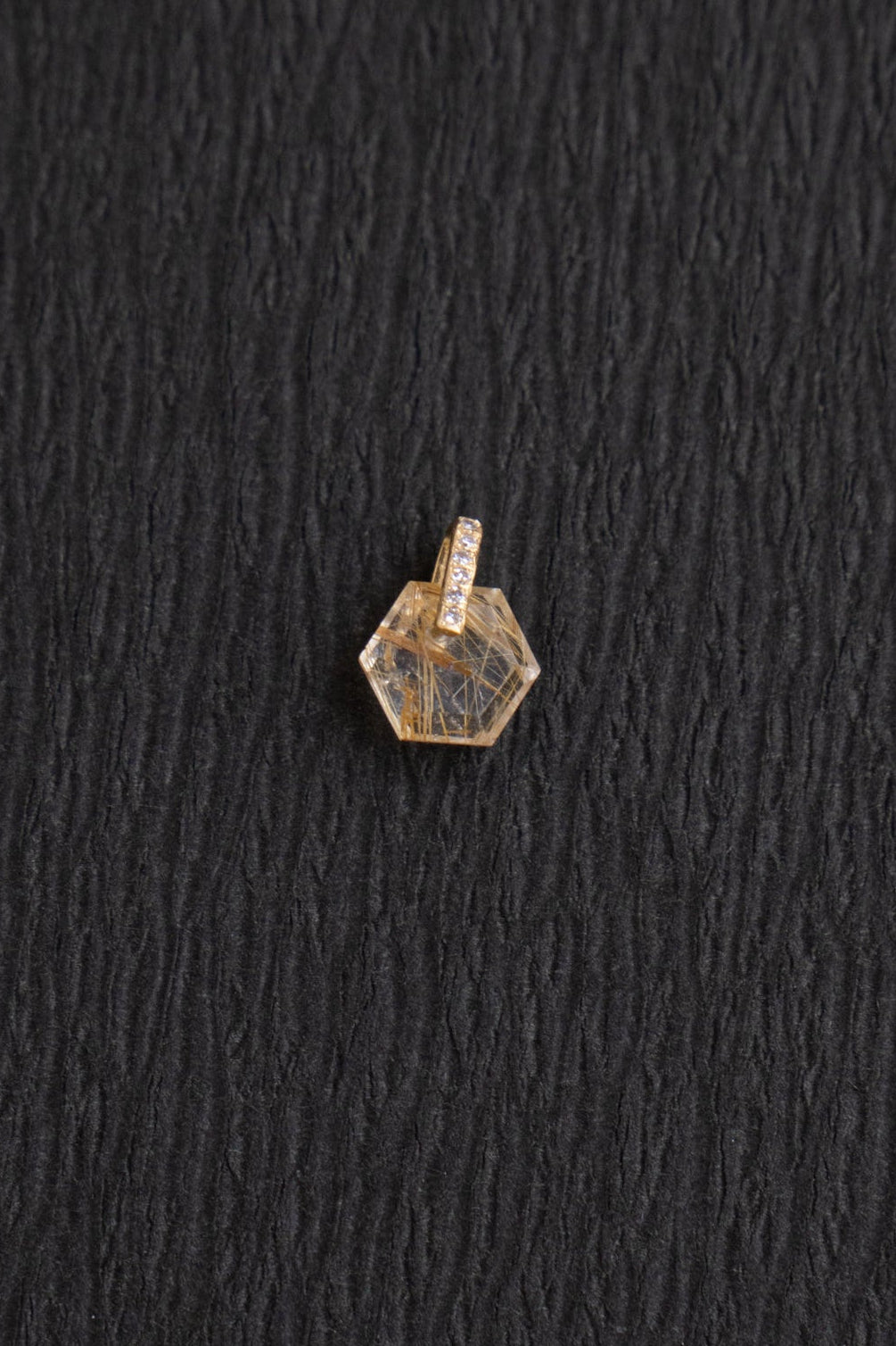 MONAKA jewellery Hibiki Rutile Quartz Pendant Charm Top /K18