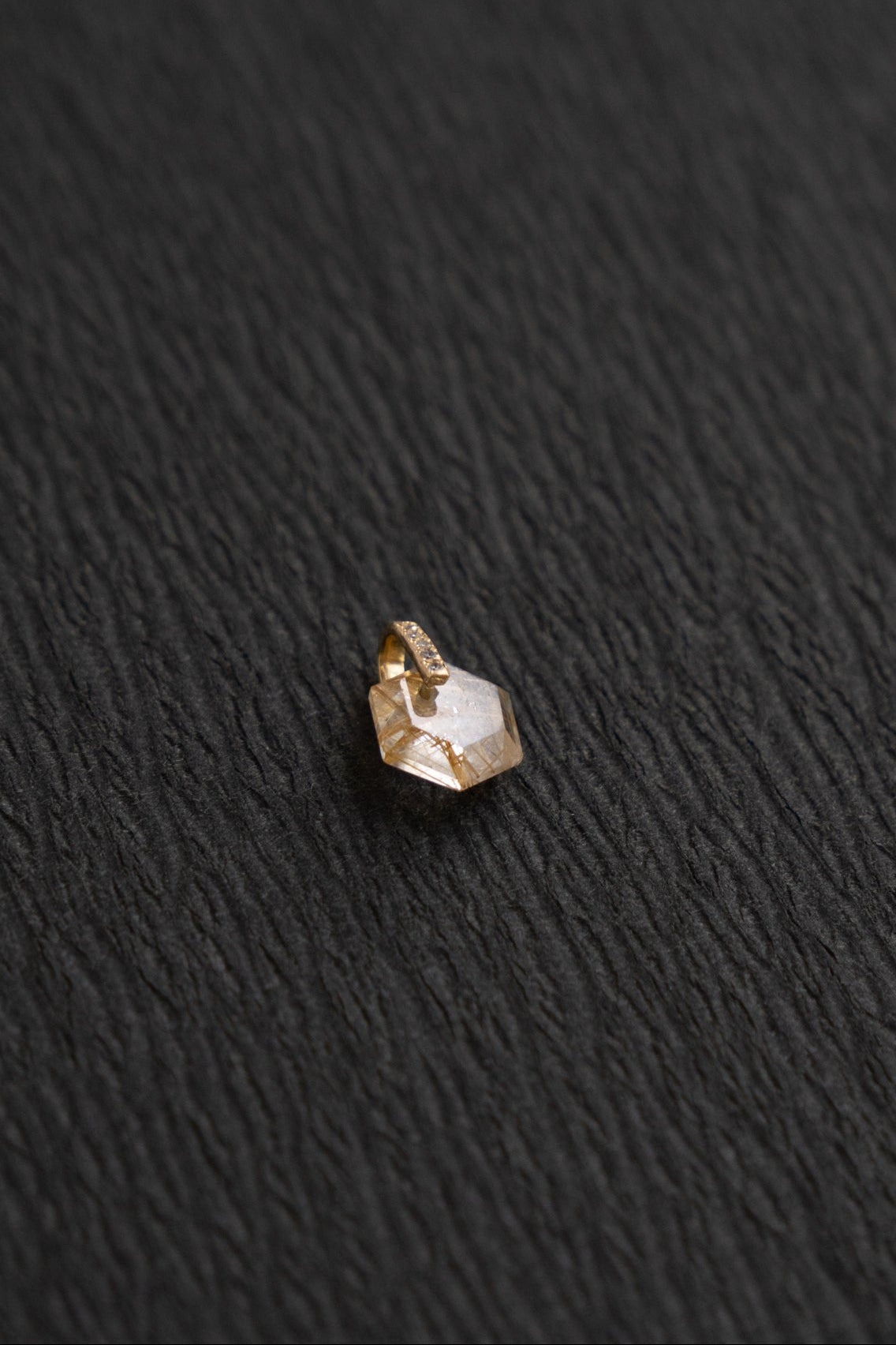 MONAKA jewellery Hibiki Rutile Quartz Pendant Charm Top /K18