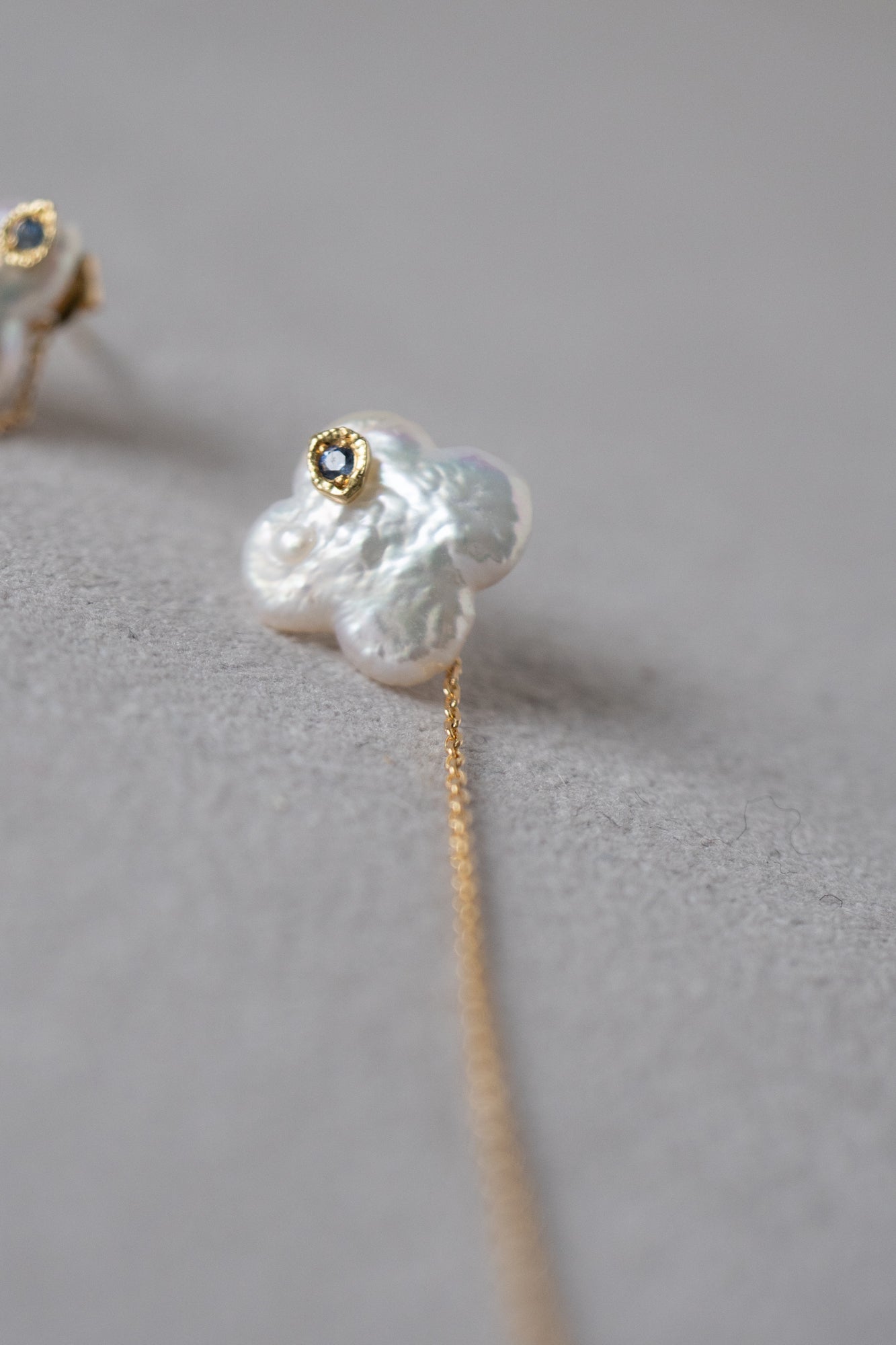 MONAKA jewellery モナカジュエリー flat Keshi Pearl Pierce 淡水