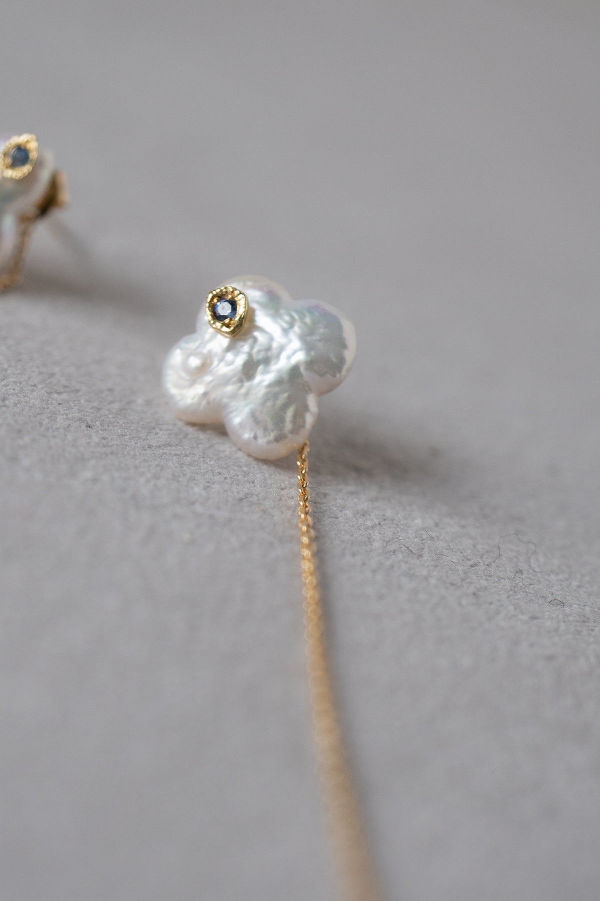 MONAKA jewellery flat Keshi Pearl Pierce /K18