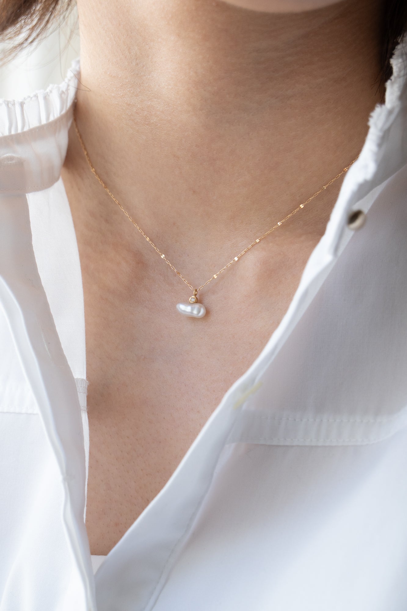 MINIMUMNUTS South sea keshi Pearl necklace ミニマムナッツ 南洋