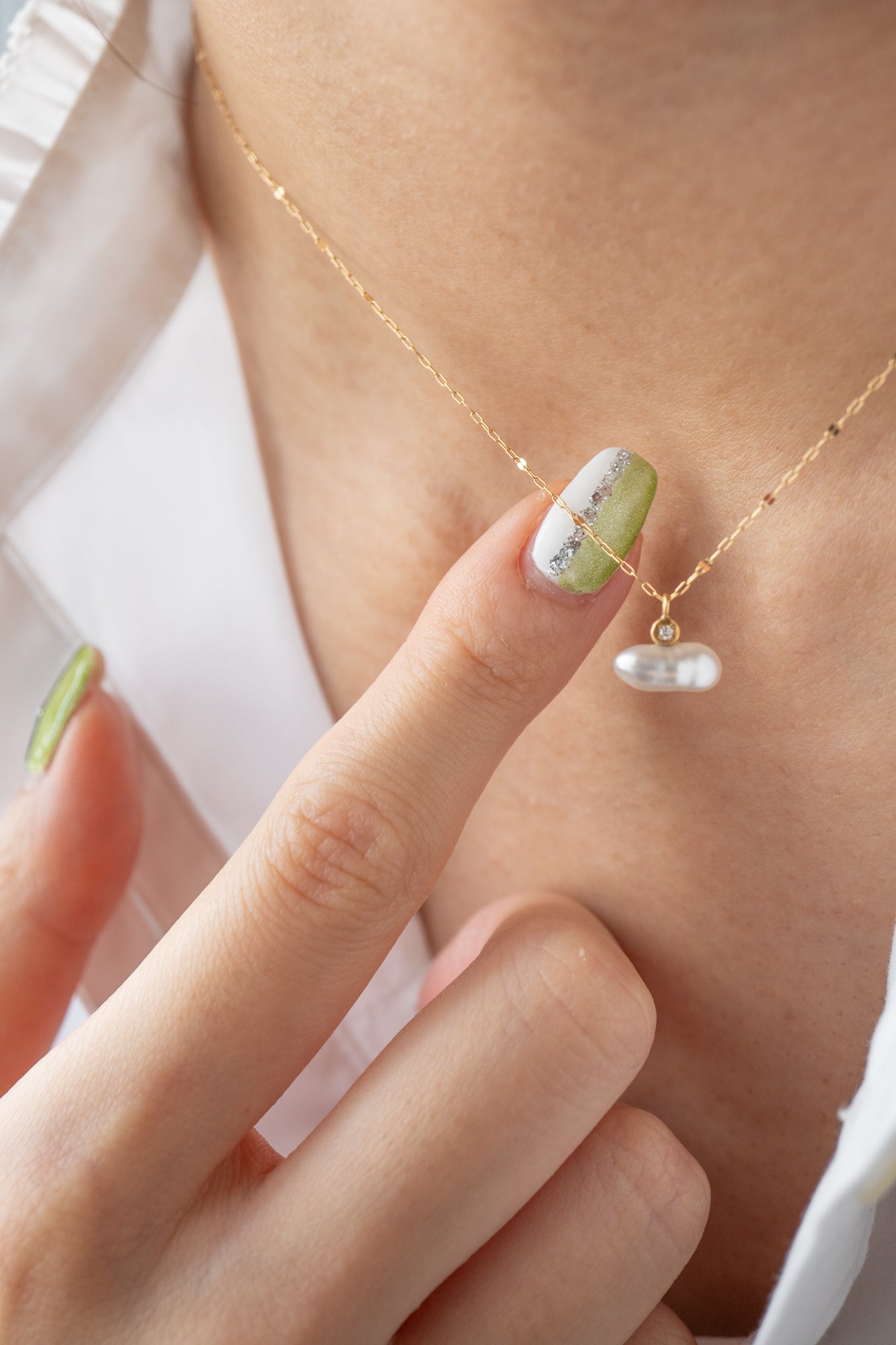 幸せな結婚、出会い、魅力アップ！ 調整可能ネックレス♡ MINIMUMNUTS South sea keshi Pearl necklace ミニマムナッツ 南洋