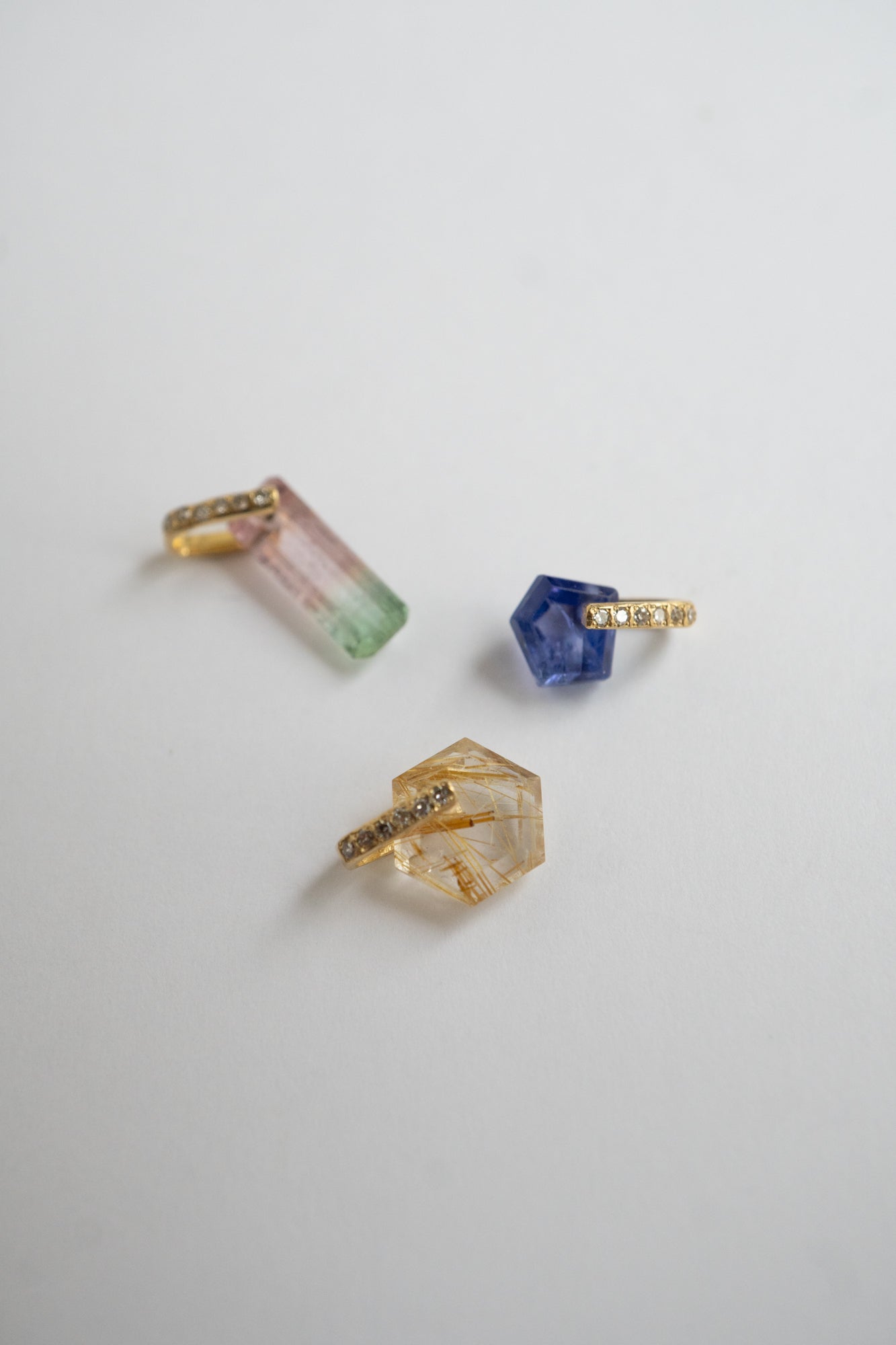 MONAKA jewellery Hibiki Bi-Color Tourmaline Pendant Charm Top /K18