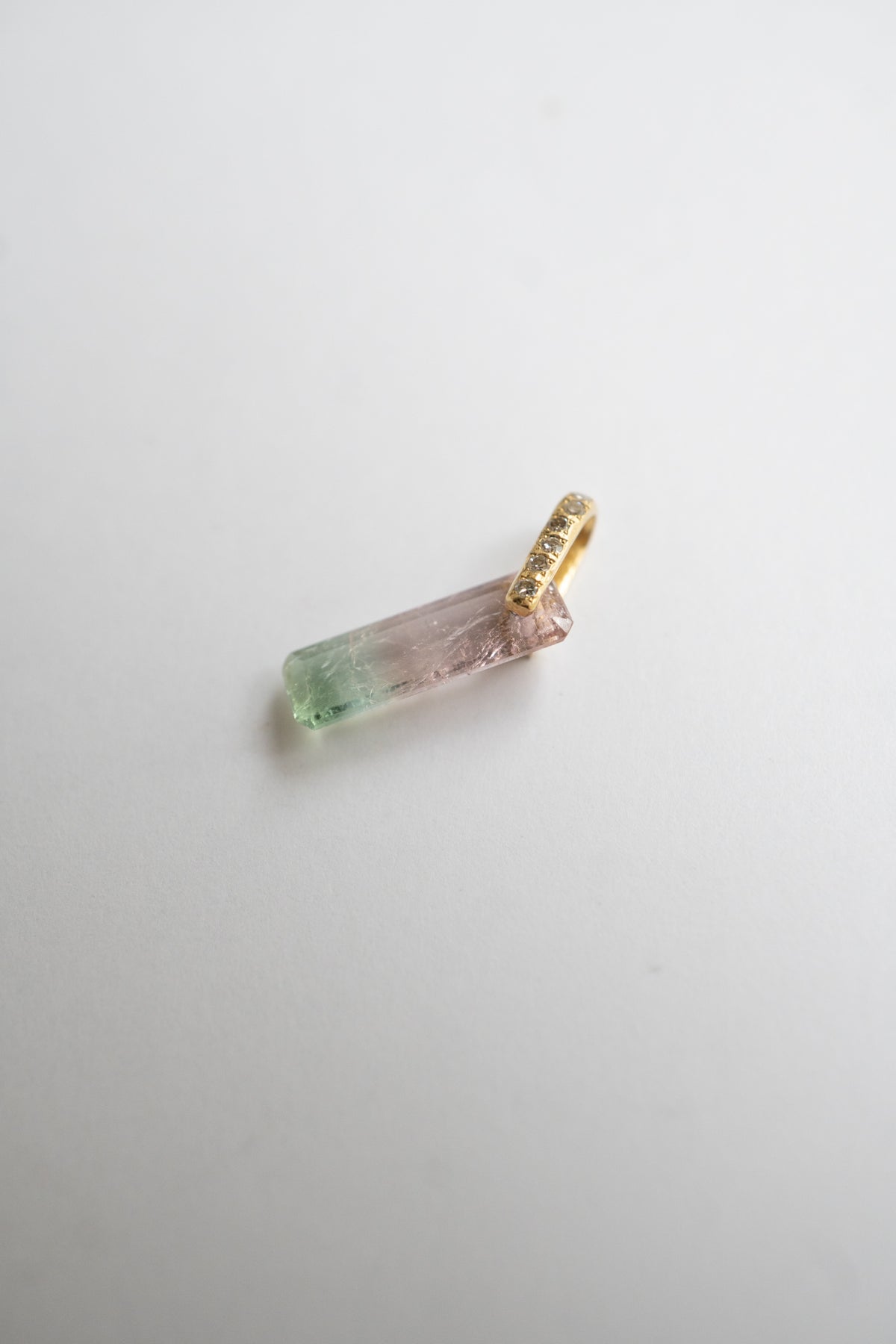 MONAKA jewellery Hibiki Bi-Color Tourmaline Pendant Charm Top /K18