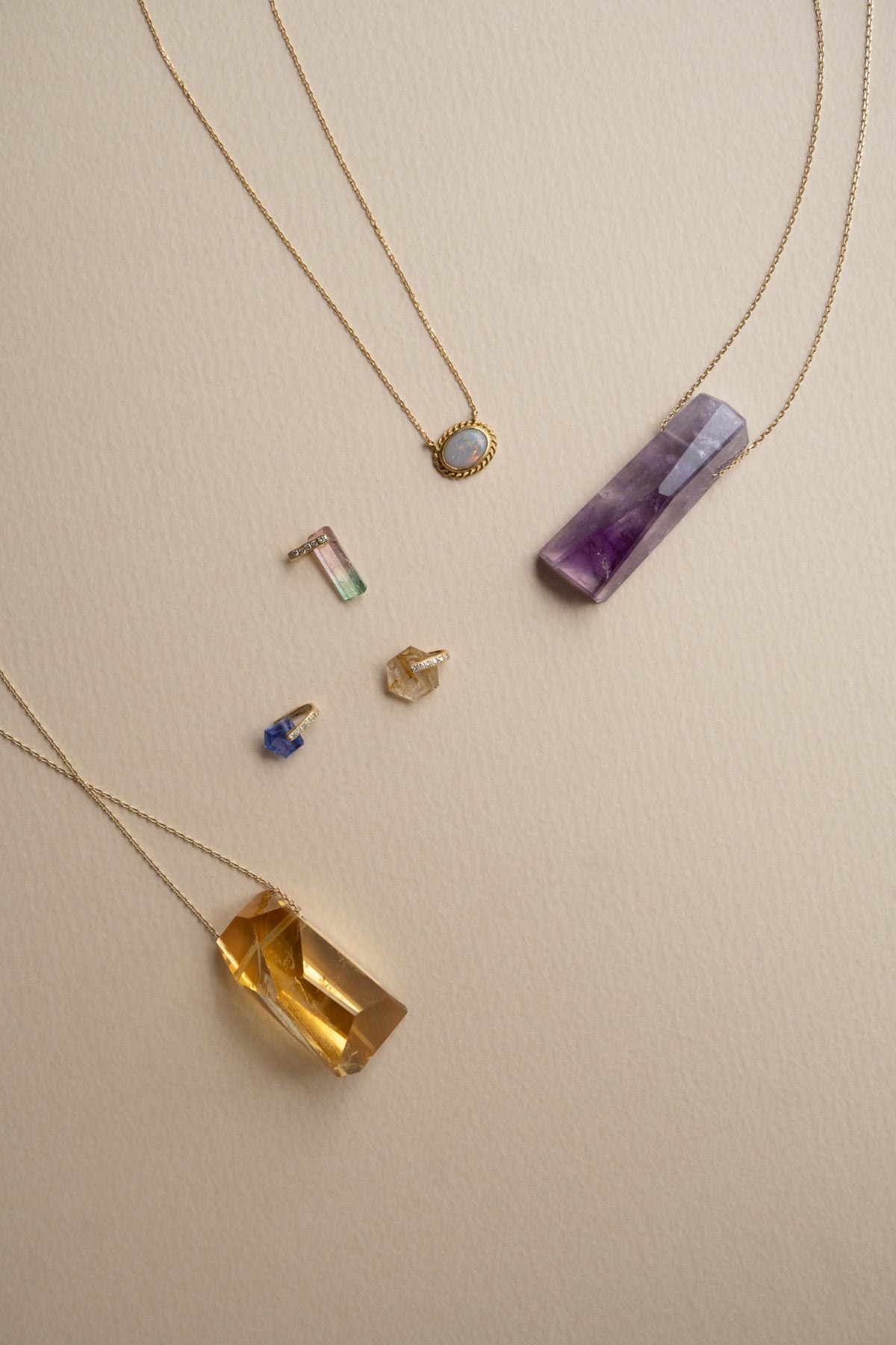 MONAKA jewellery Hibiki Bi-Color Tourmaline Pendant Charm Top /K18