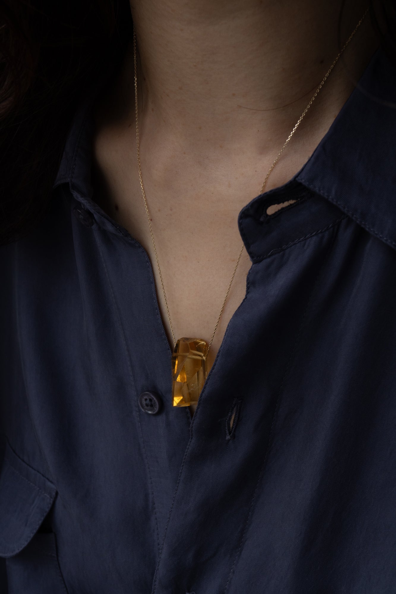 MONAKAjewellery Citrine Rock Necklace /K10
