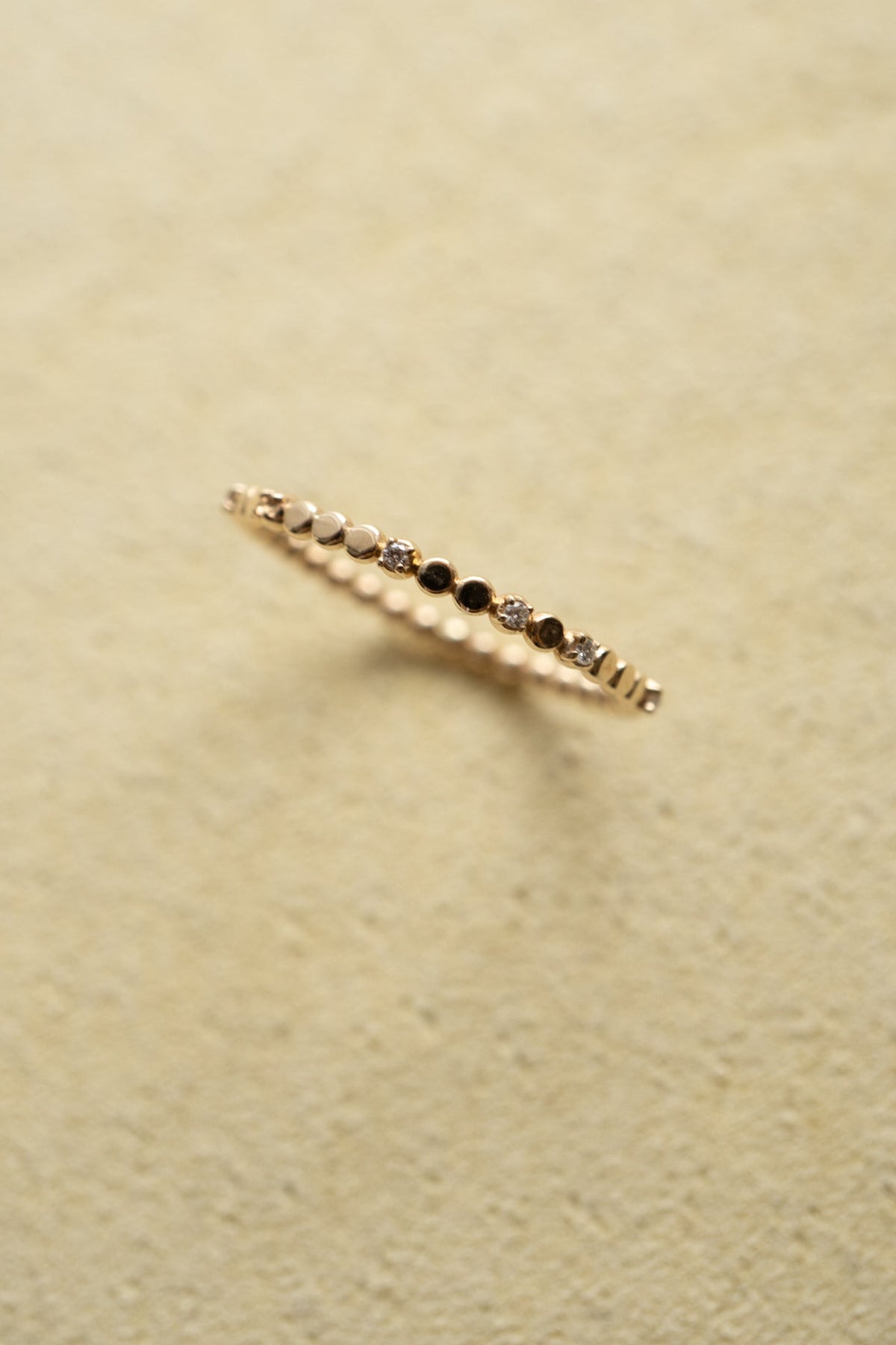 bohem Moon Phase Ring with Diamond /K10 - patchouli Exclusive