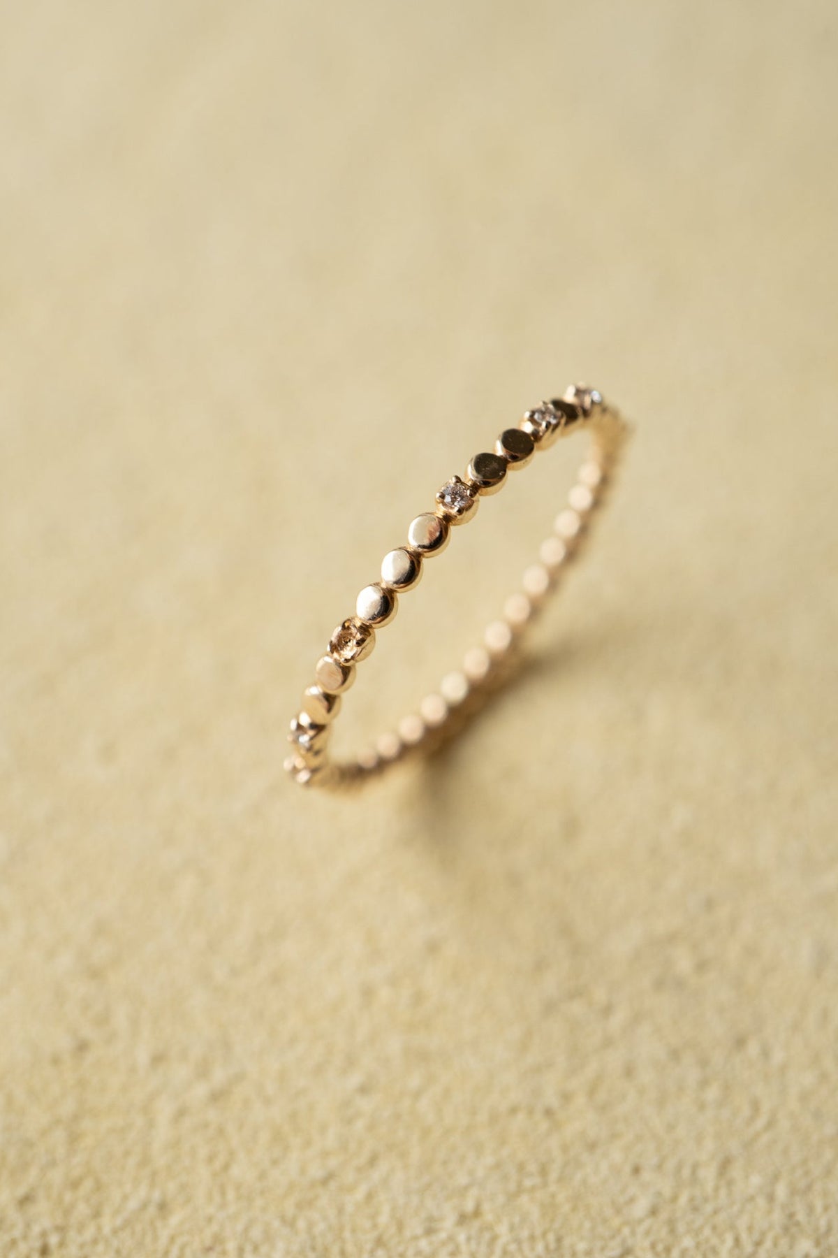 bohem Moon Phase Ring with Diamond /K10 - patchouli Exclusive