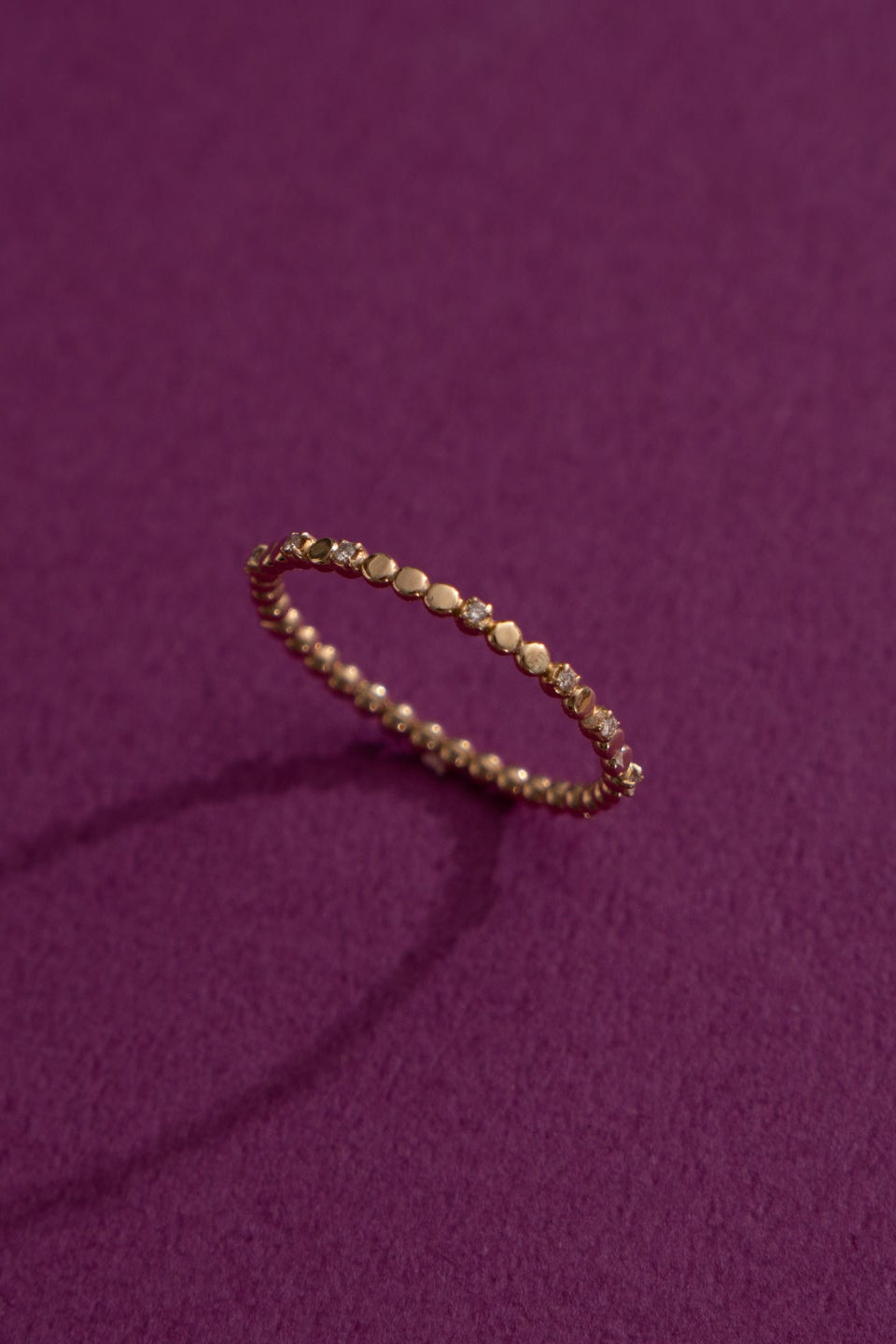 bohem Moon Phase Ring with Diamond /K10 - patchouli Exclusive