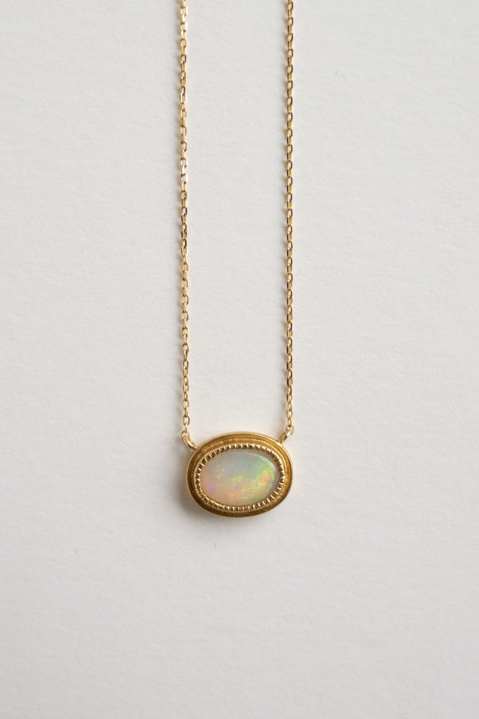 MONAKA jewellery Milgrain Opal Necklace /K18