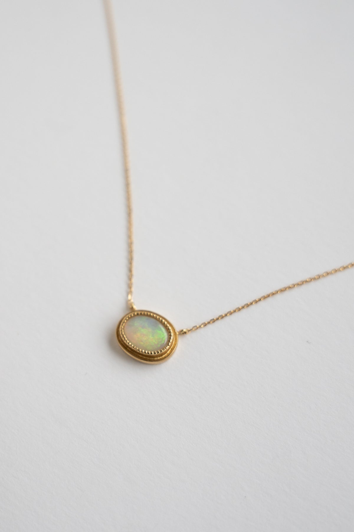 MONAKA jewellery Milgrain Opal Necklace /K18