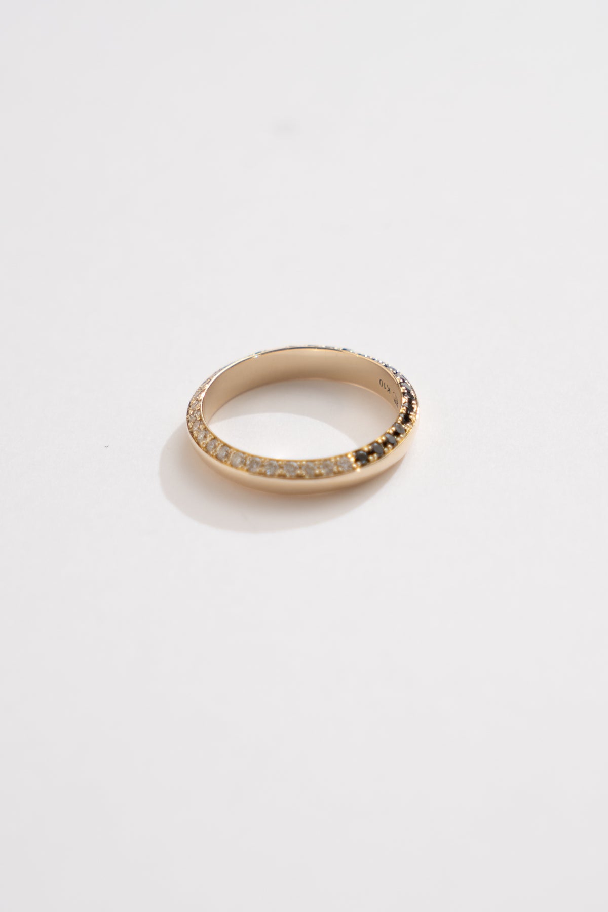 PALA Black & White Diamond Side Eternity Round Ring /K10