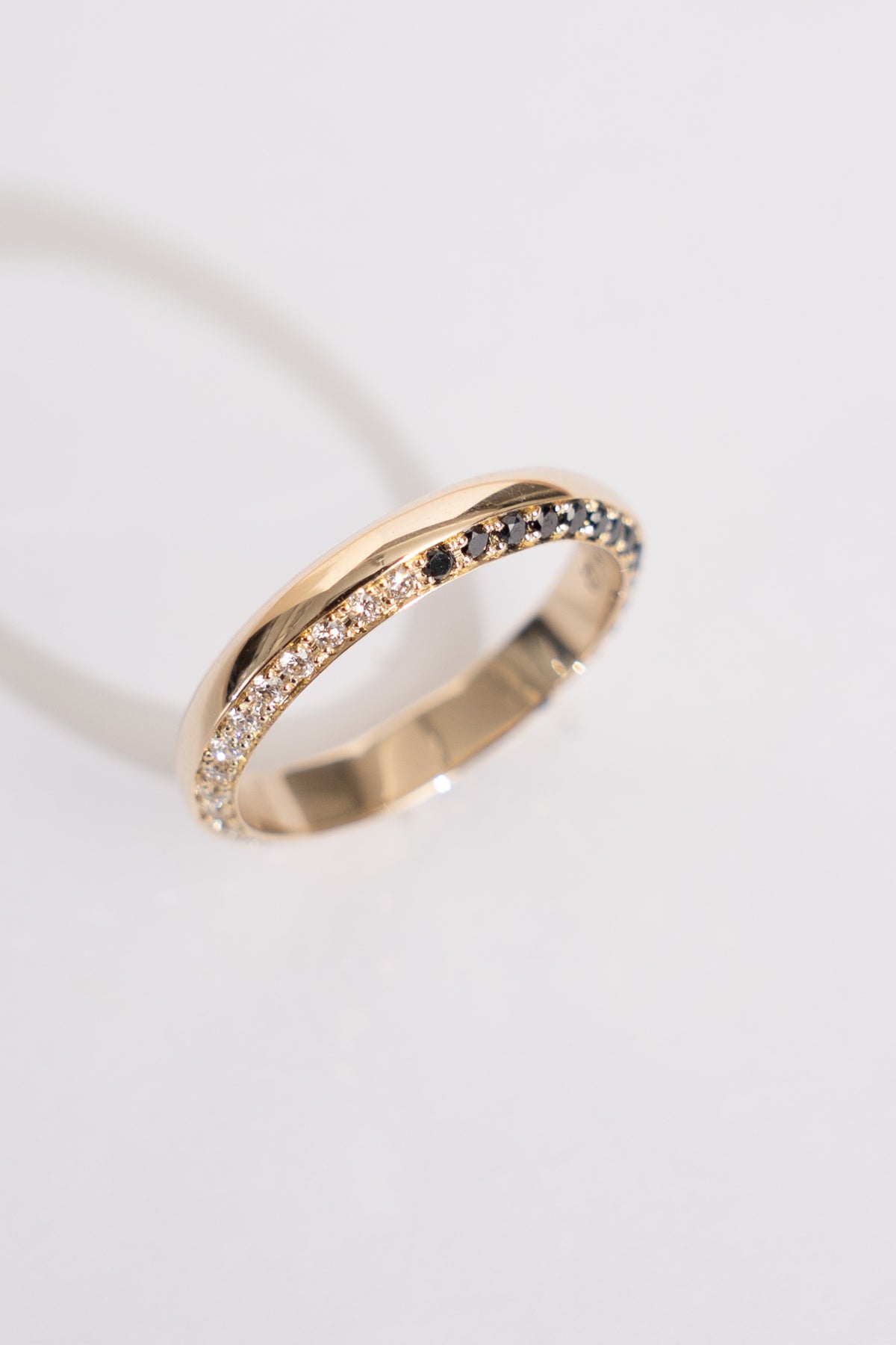 PALA Black & White Diamond Side Eternity Round Ring /K10