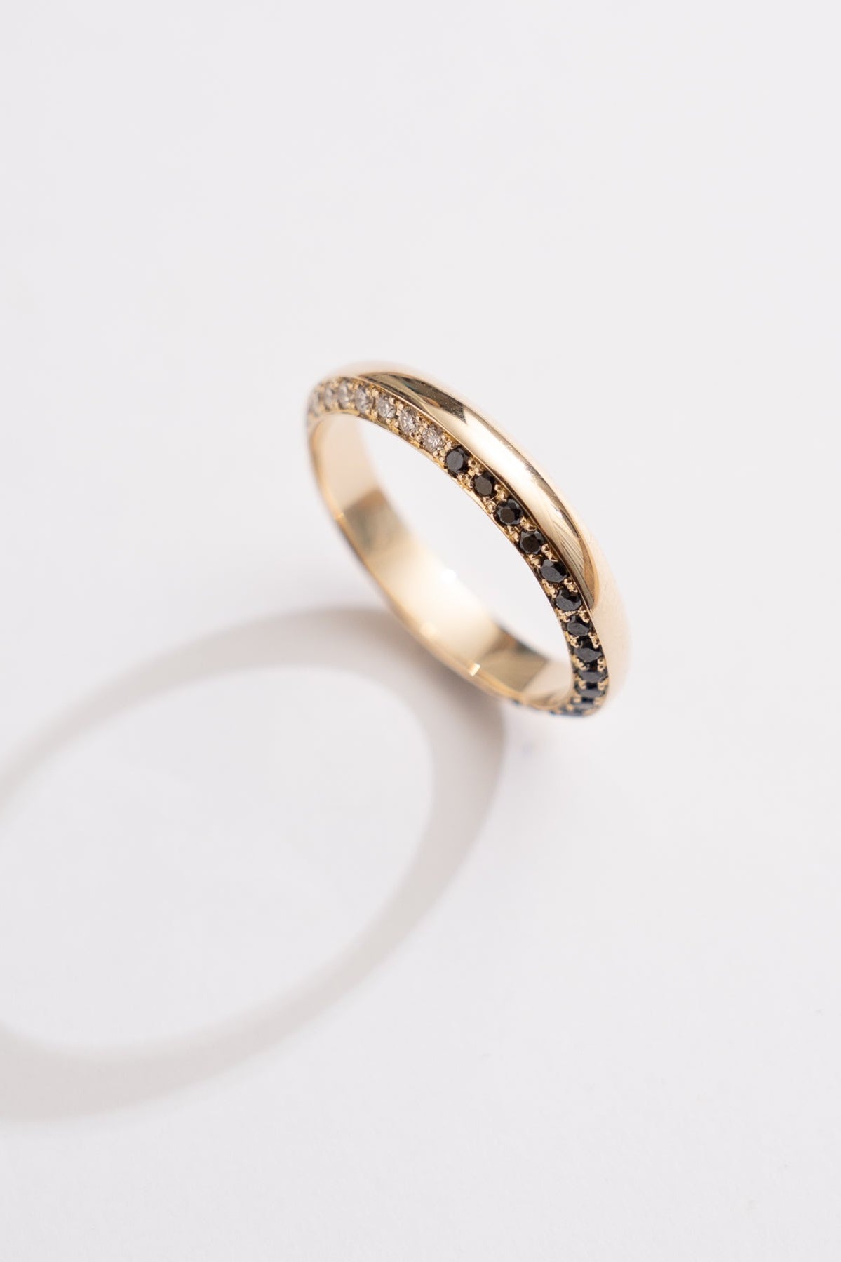 PALA Black & White Diamond Side Eternity Round Ring /K10