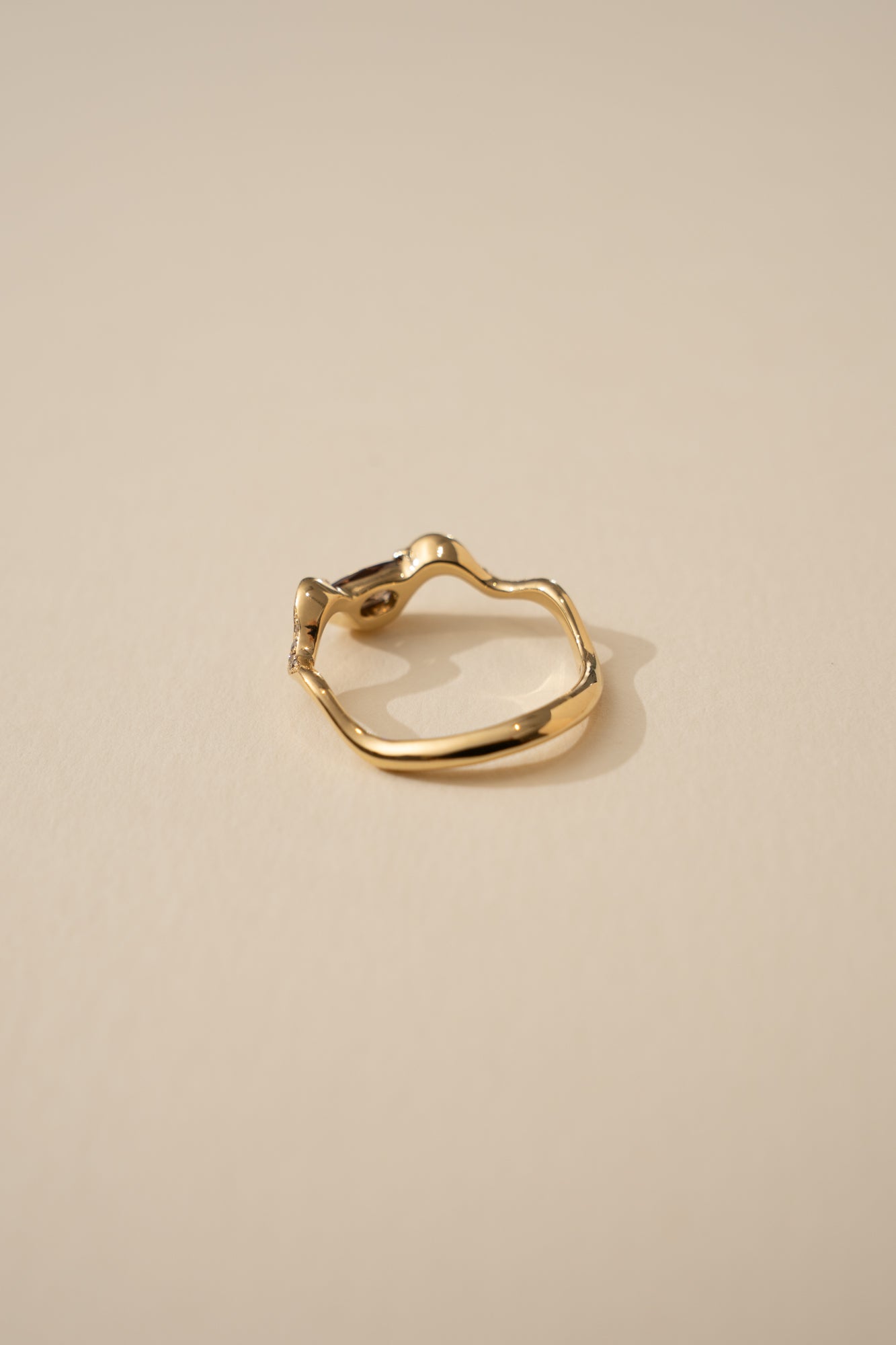 PALA パラ Dark Brown Diamond Wave Ring ブラウンダイヤモンドリング