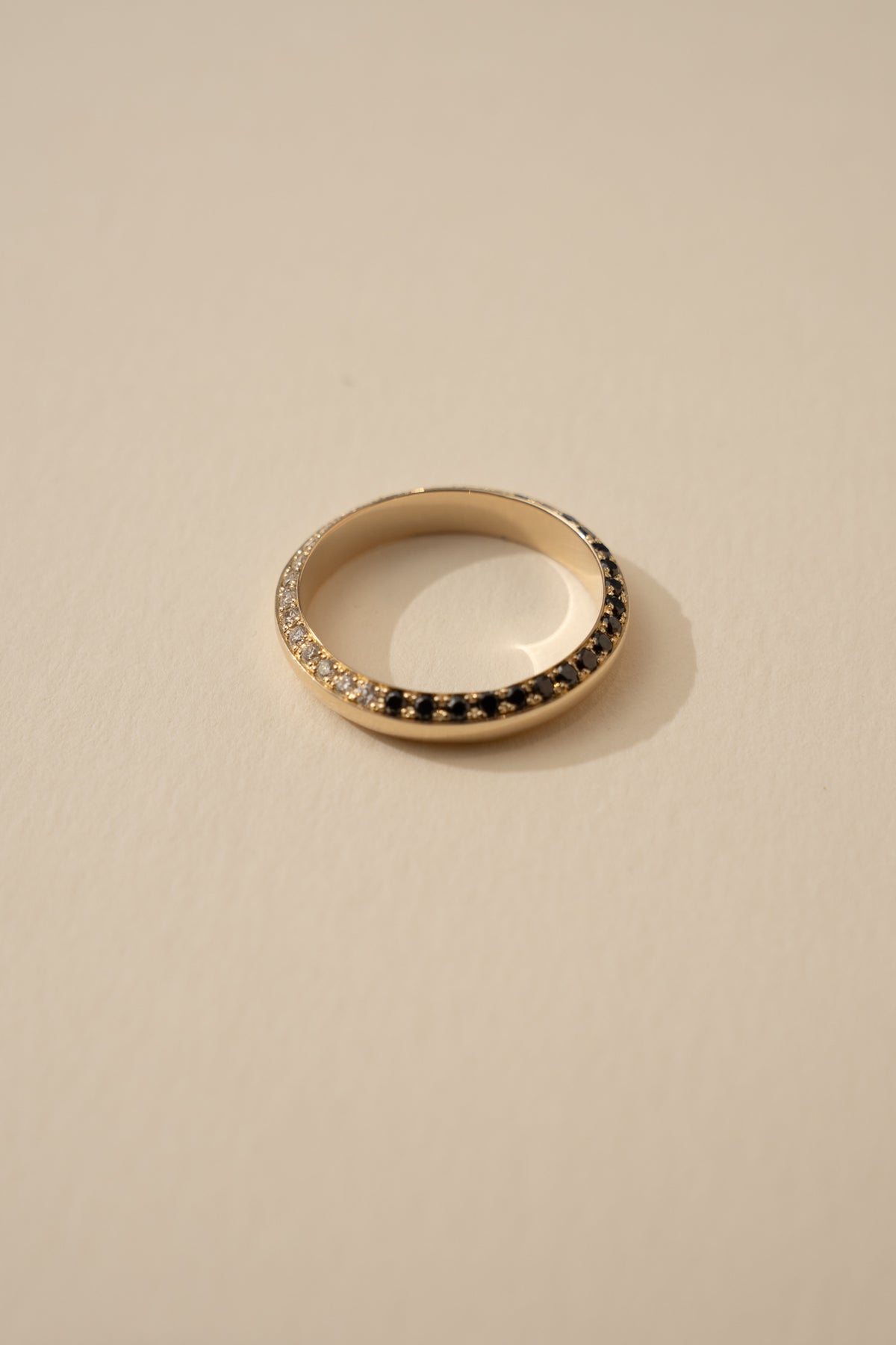 PALA Black & White Diamond Side Eternity Round Ring /K10