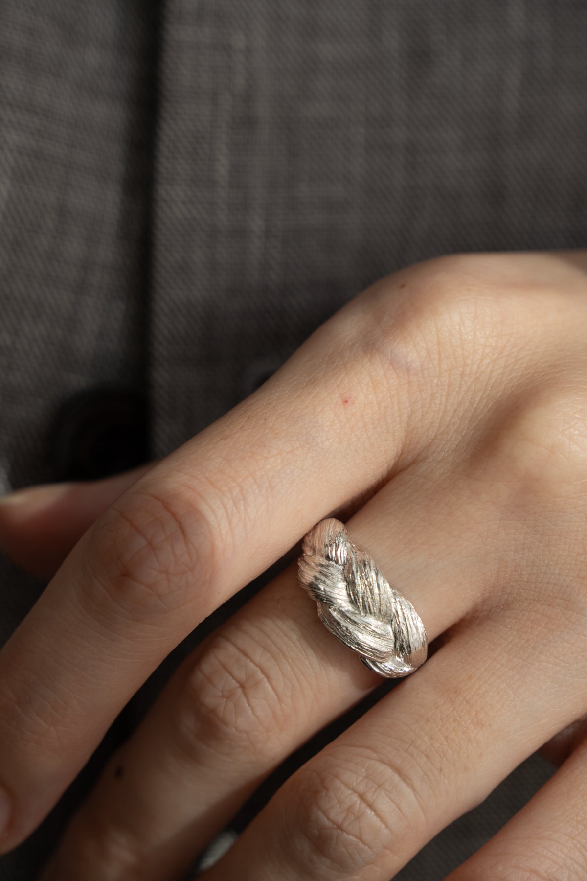 bohem Braid Collection Big Ring /Silver
