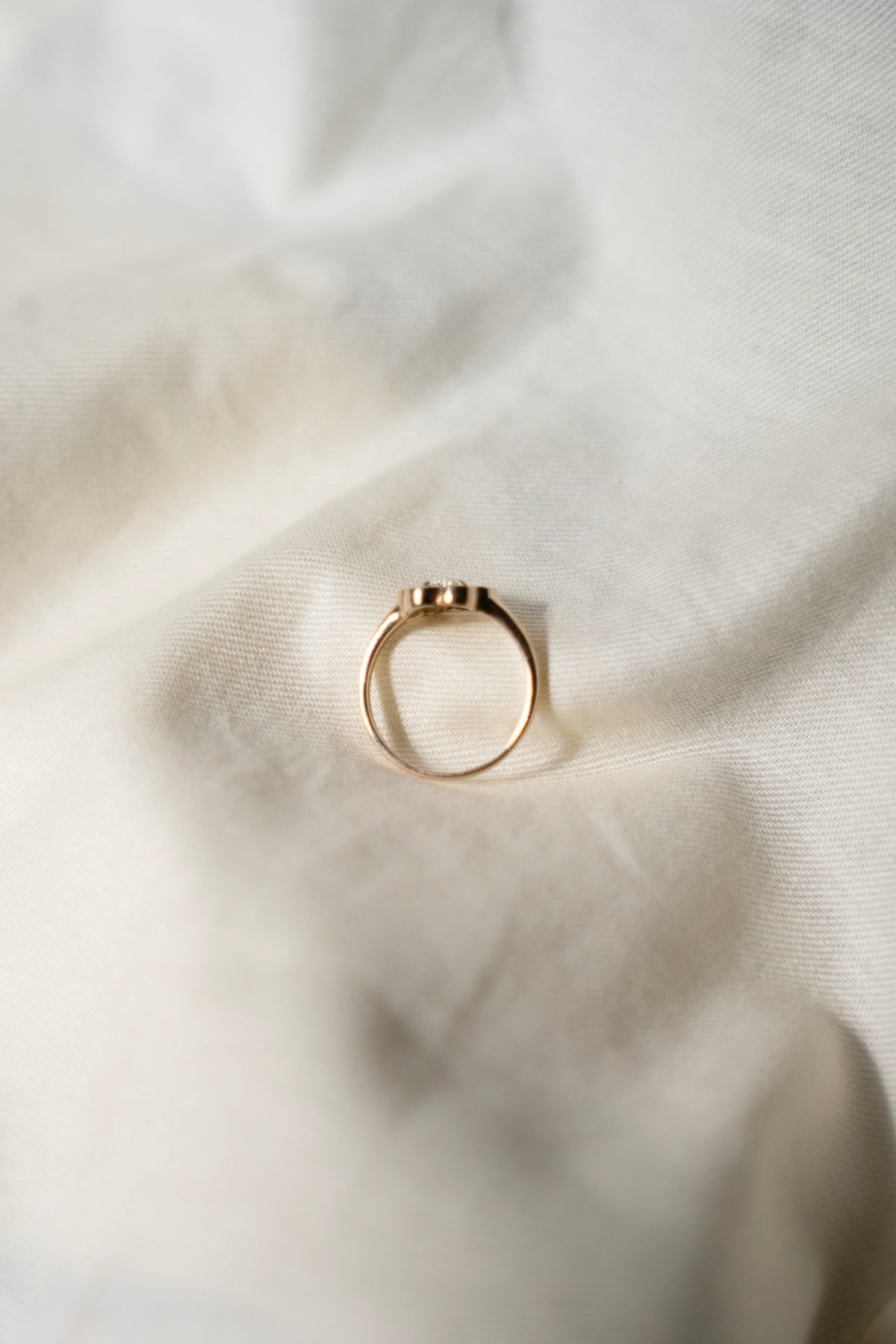 bohem Cotton Flower collection Ring Heart Diamond /K10
