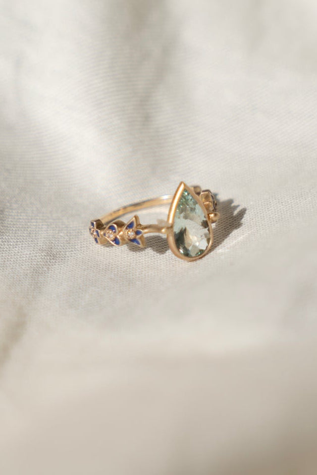 bohem Crown collection Green Beryl Ring /K10